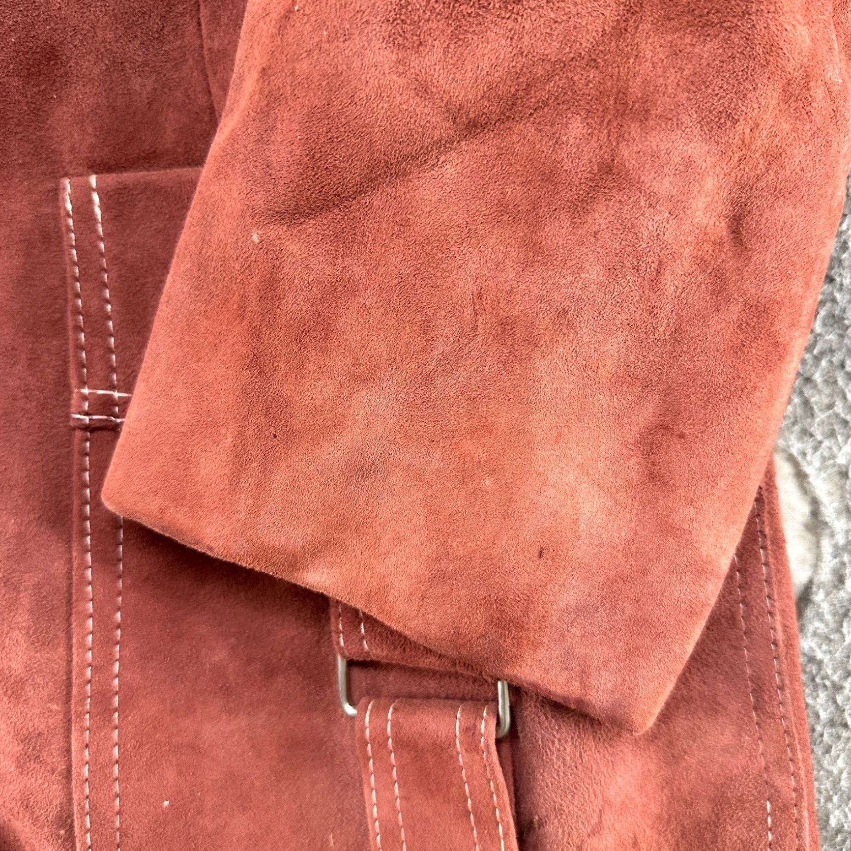 Vintage VINTAGE Windsor Coat Women M Red Long Leather Trench Buckle Steampunk 90s Overcoat Lined Pocketed Size M / US 6-8 / IT 42-44 - 3 Thumbnail