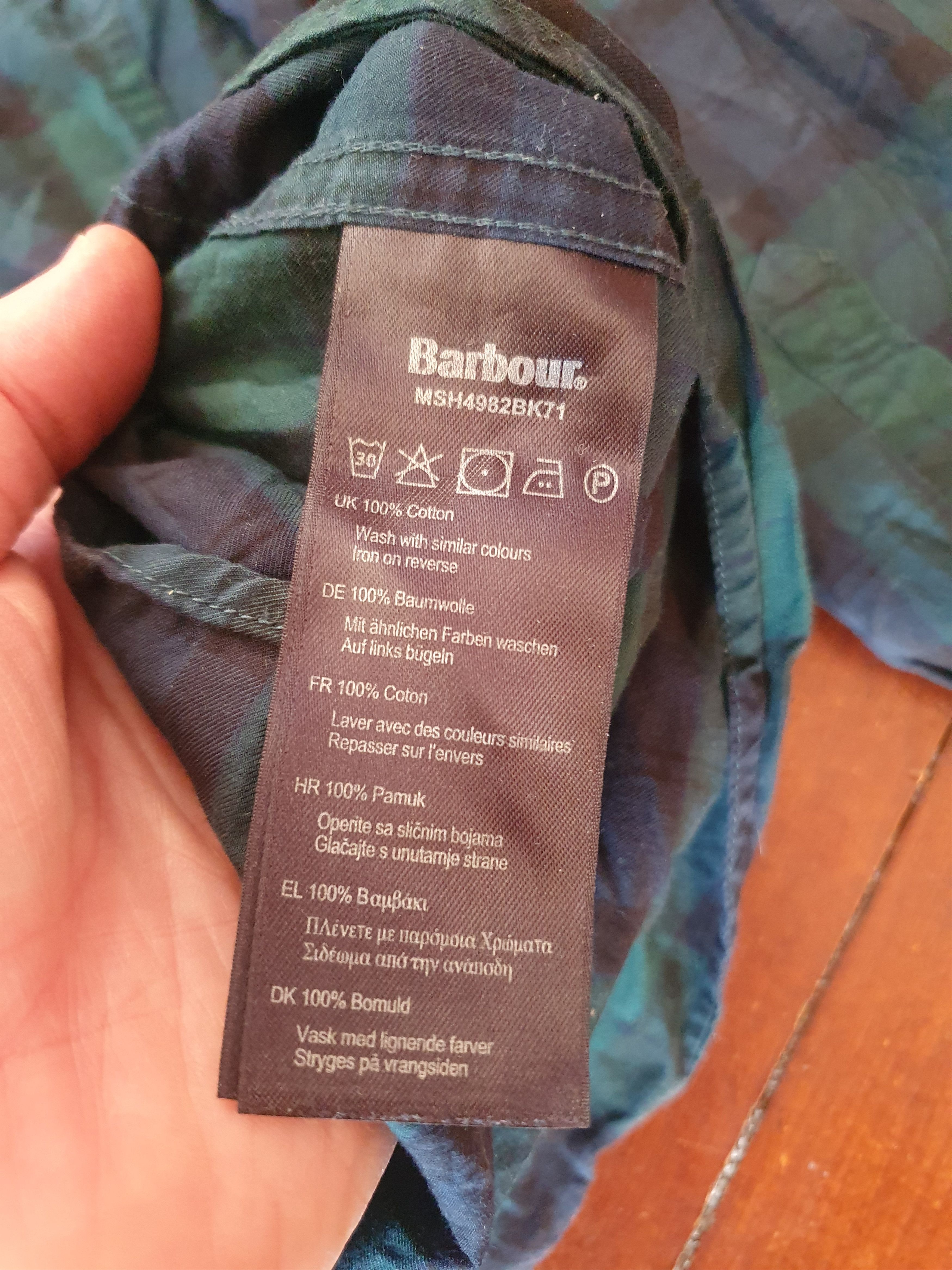 Barbour Barbour Tailored Fit Flannel shirt Plaid Blue Green sz XL Size US XL / EU 56 / 4 - 5 Thumbnail