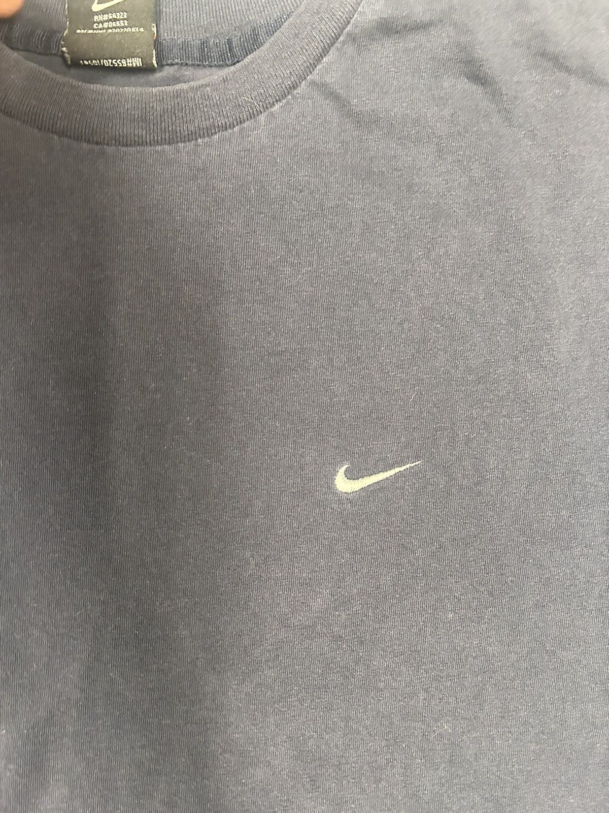 Nike × Vintage Crazy Vintage Y2K Essential Black Nike Small Swoosh T-Shirt Size US XL / EU 56 / 4 - 2 Thumbnail