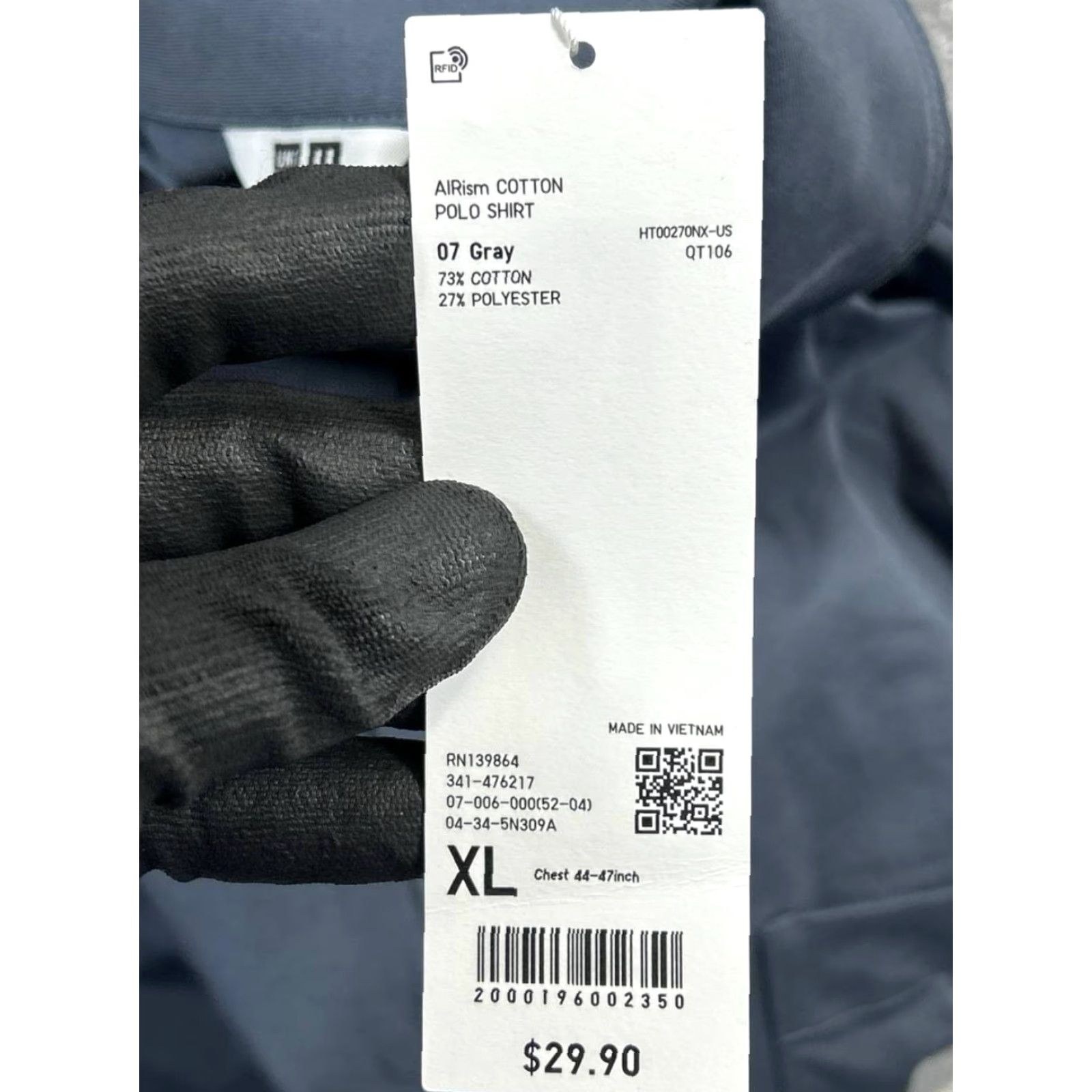 Uniqlo Uniqlo Polo Shirt Womens XL Gray Cotton Airism Polo Shirt Casual Womens XL Gray Cotton Airism 90s? Size XL / US 12-14 / IT 48-50 - 5 Thumbnail
