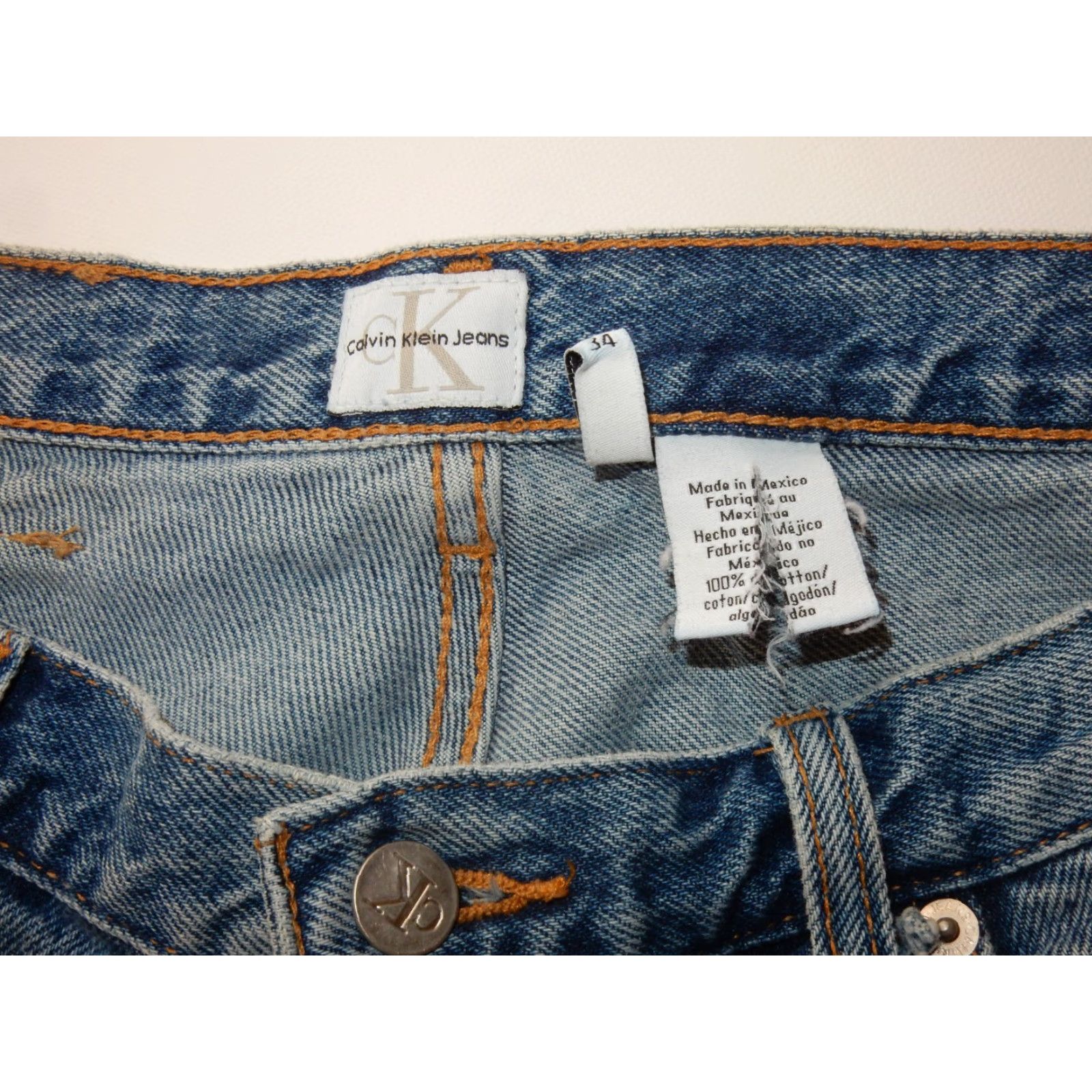 Calvin Klein VINTAGE Calvin Klein Jeans Men 34x32 Denim Straight Blue 32 inseam United Mexico Accessories? Size US 34 / EU 50 - 6 Thumbnail