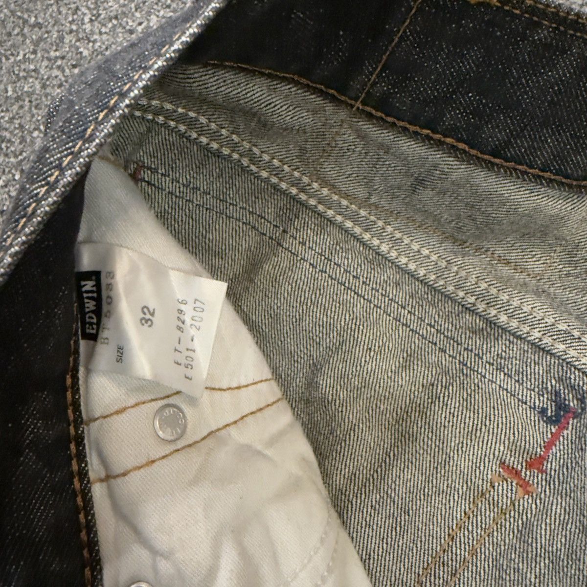 Hysteric Glamour Edwin Blue Trip 503 Black Distressed Denim ifsixwasnine Size US 32 / EU 48 - 14 Thumbnail