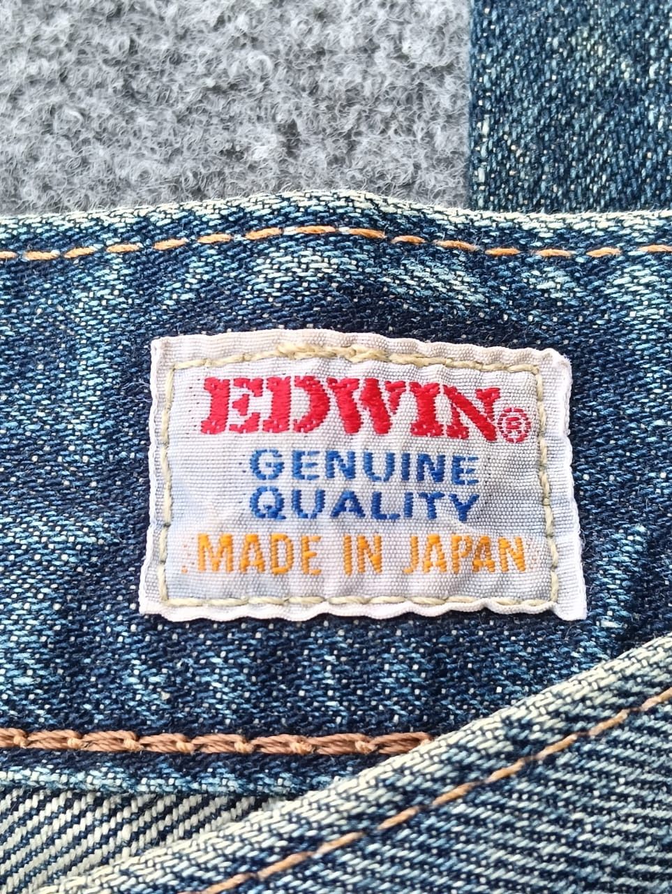 Edwin EDWIN Made In Japan Denim Jeans Vintage Wash Distressed Look Size US 33 - 8 Thumbnail