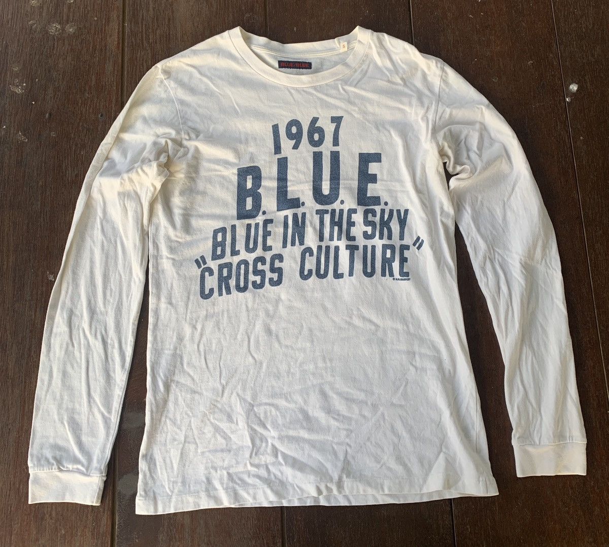 Blue Blue Japan Blue Blue Japan white long sleeve tee Size US S / EU 44-46 / 1 - 1 Thumbnail