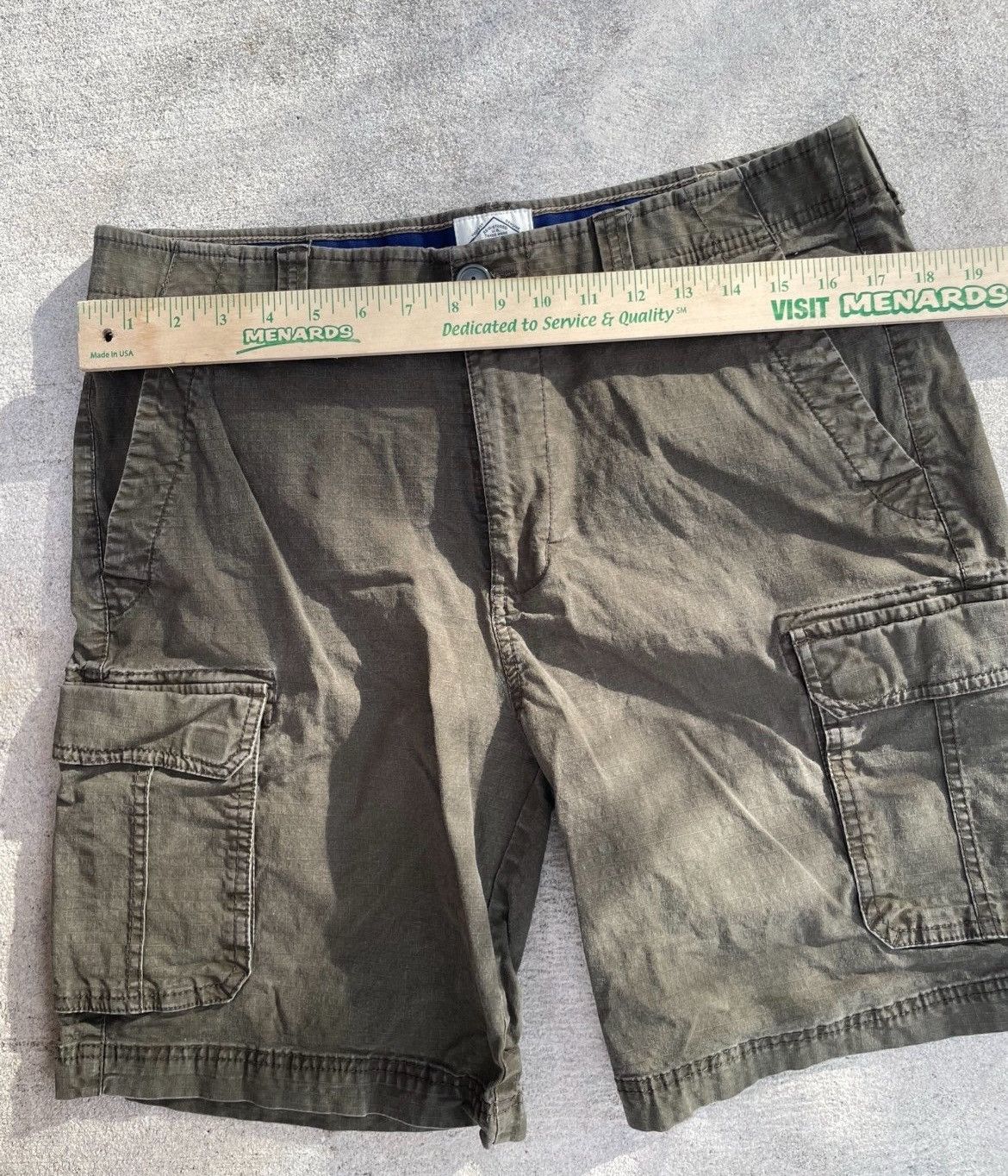 St. Johns Bay St. John’s Bay Men’s Cargo Shorts 34 – Olive Green – Cotton Size US 34 / EU 50 - 6 Thumbnail