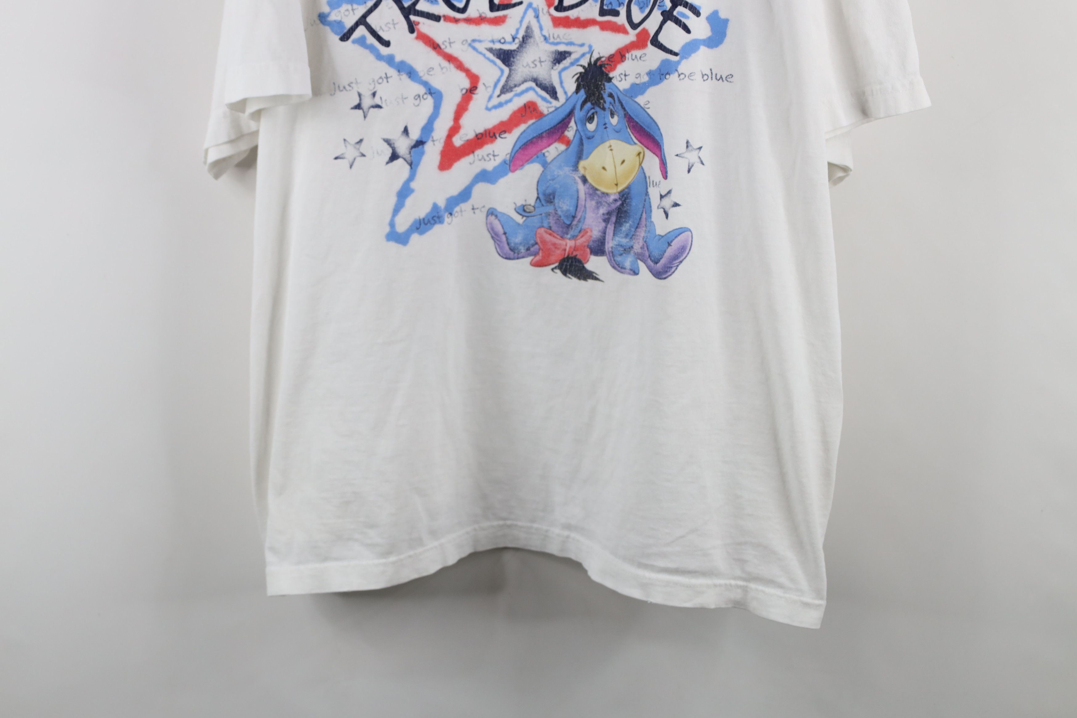 Disney × Vintage Vintage 90s Disney Winnie the Pooh Eeyore V-neck T-Shirt Size 4XL / US 24-26 - 3 Thumbnail