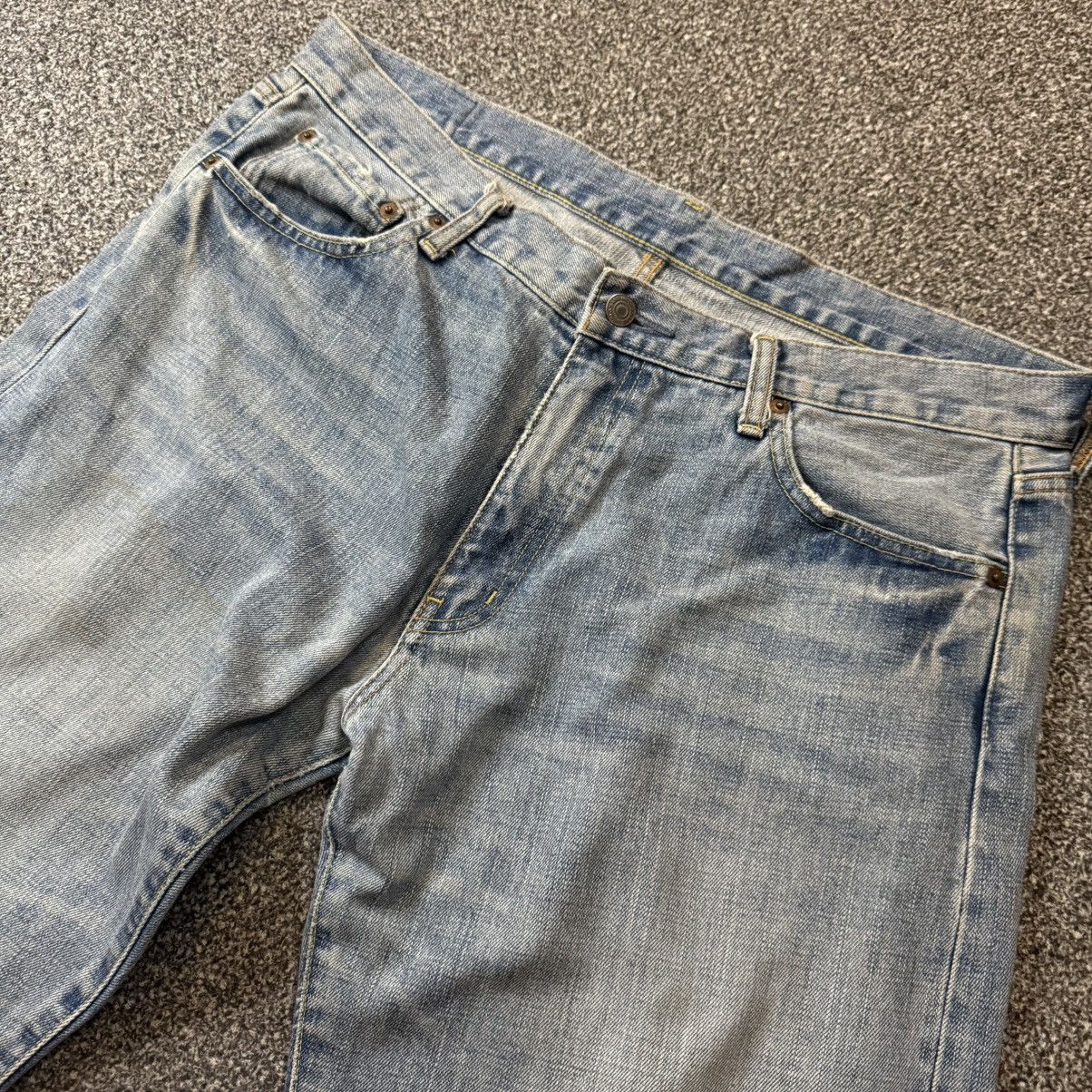 Jun Takahashi 🇯🇵 90s S003 Uniqlo x Lemaire Blue Washed Baggy Jeans Size US 36 / EU 52 - 6 Thumbnail
