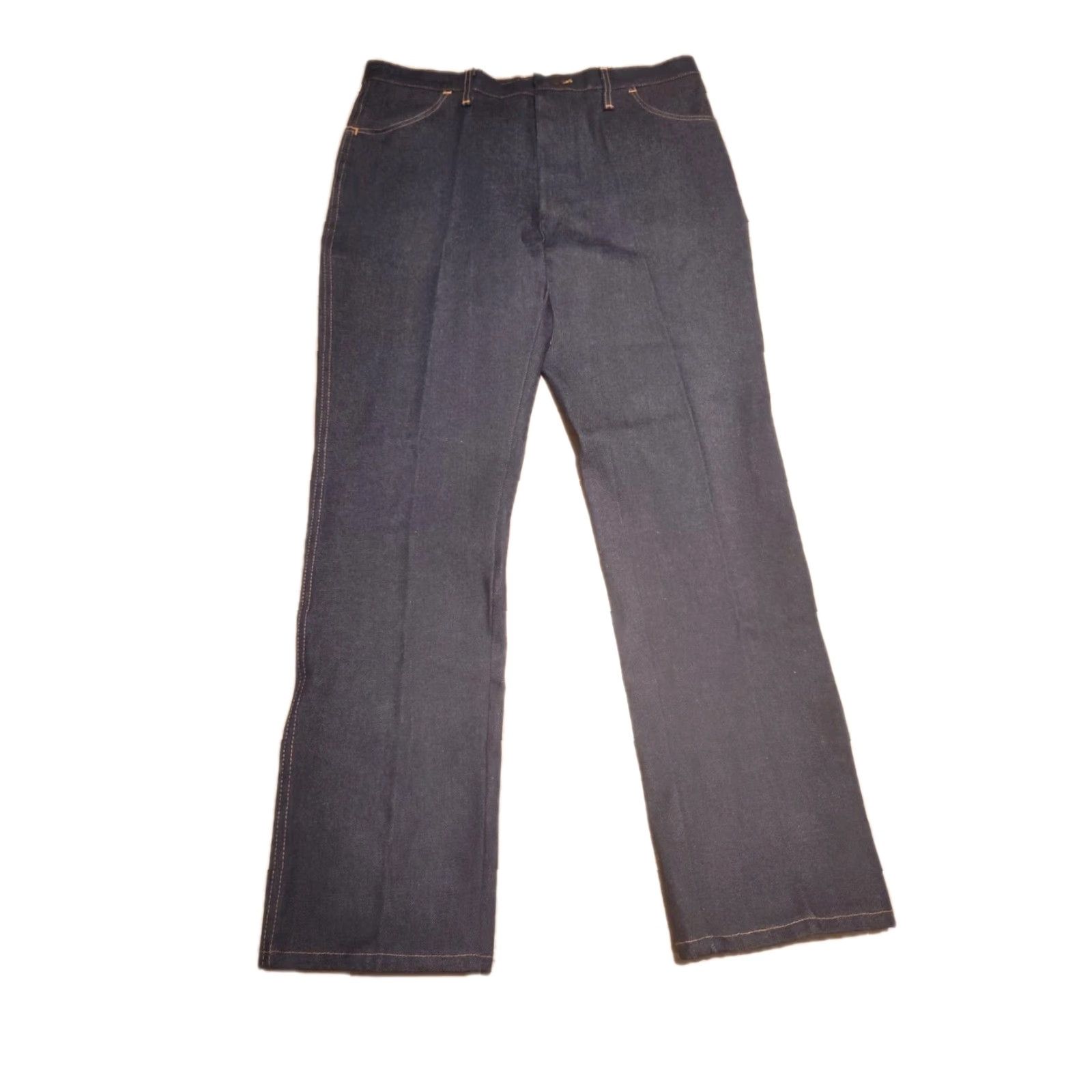 Denime VINTAGE 80s Rustler Men's Jeans 38x32 Workwear Straight Dark Blue Denim NWT Size US 38 / EU 54 - 4 Thumbnail