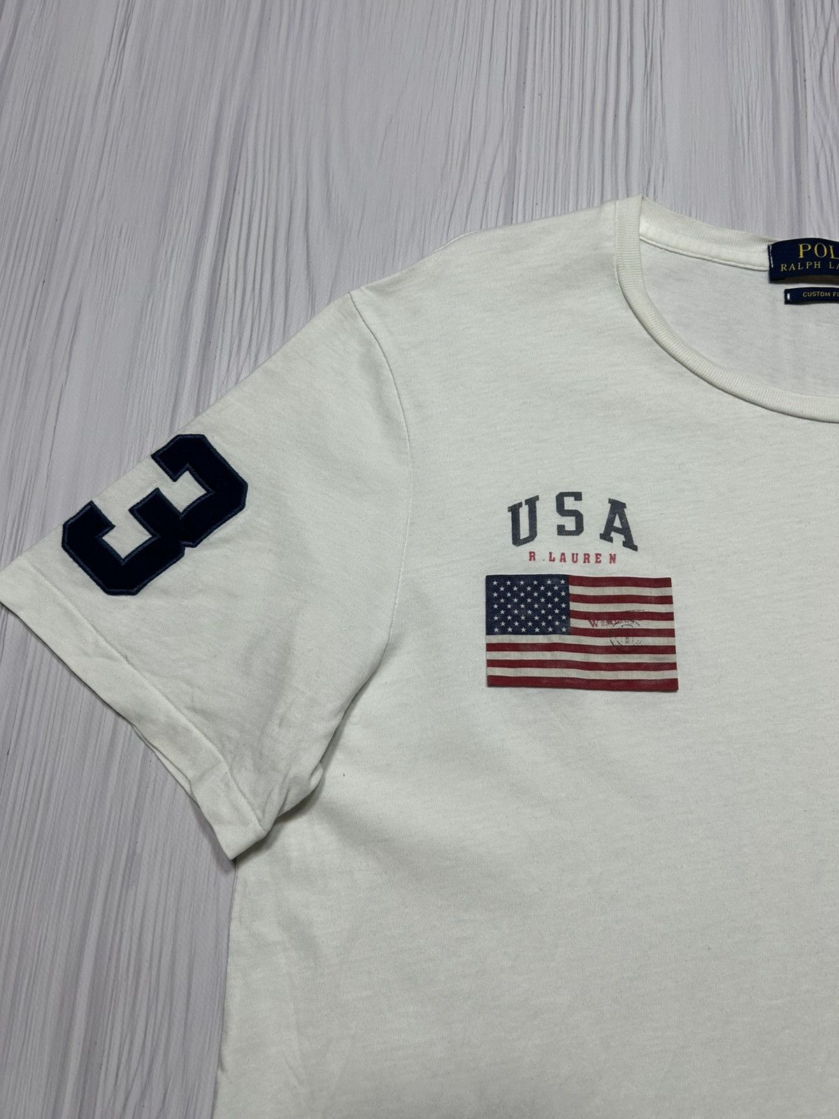 Polo Ralph Lauren 🇺🇸 Polo Ralph Lauren USA 3 Team T-Shirt Size L Size US L / EU 52-54 / 3 - 5 Thumbnail