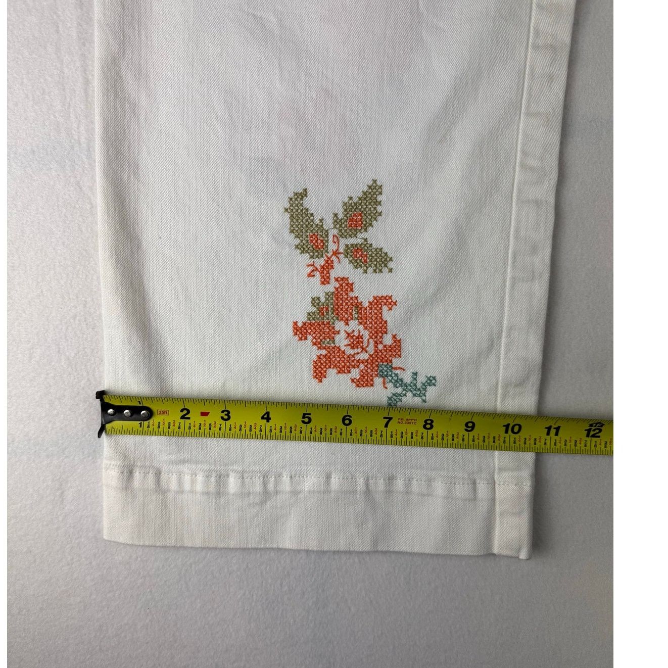 Anthropologie Maeve Anthropologie Colette Floral White Jeans 28 Size 28" / US 6 / IT 42 - 5 Thumbnail