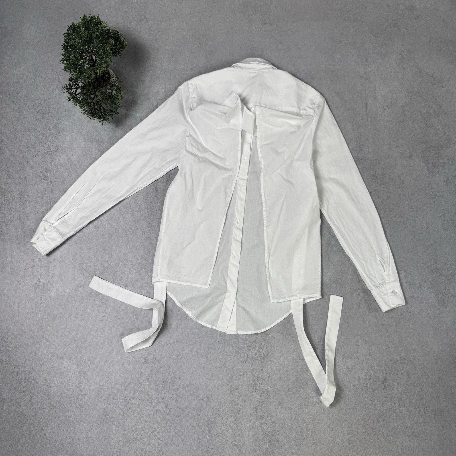 Vintage Tome White Women Shirt Button Up Open Back Size 2 Size XS / US 0-2 / IT 36-38 - 13 Thumbnail
