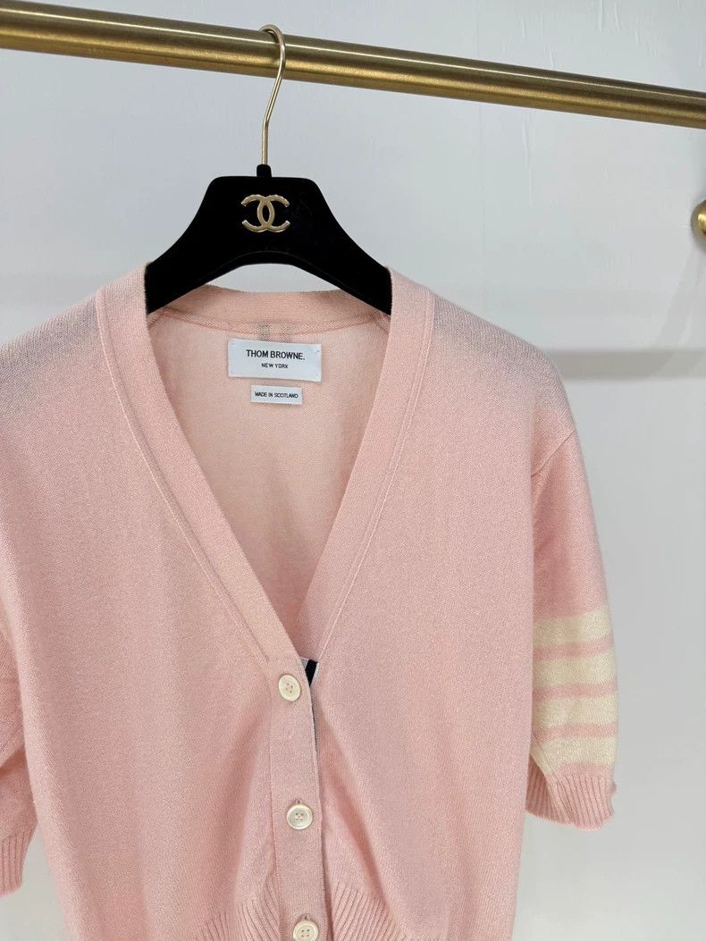 Thom Browne Thom Browne Light pink cashmere short sleeves Size M / US 6-8 / IT 42-44 - 3 Thumbnail
