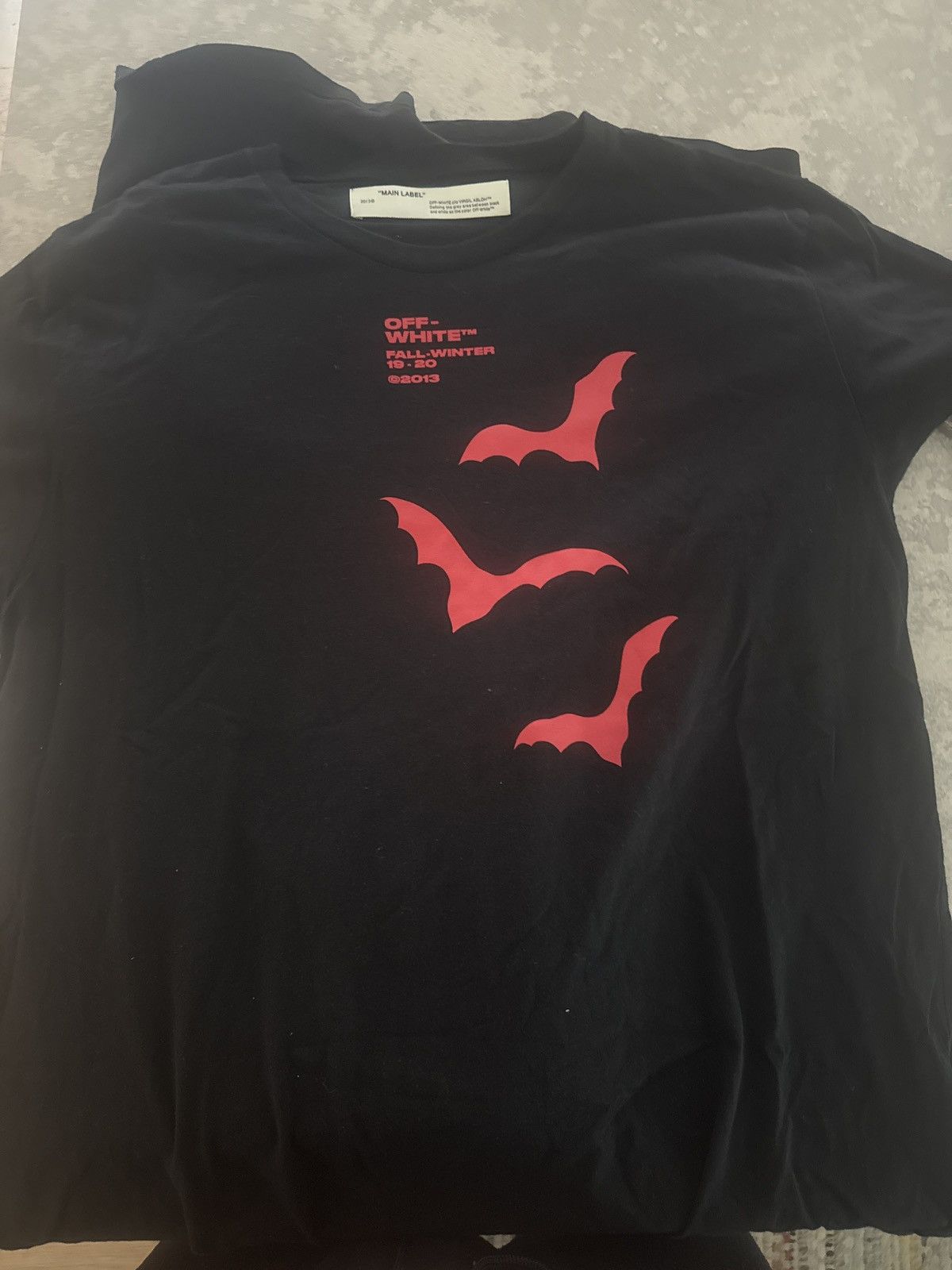 Off-White Off White Bats Black Red Tshirt Fall 19’ Virgil XXL Size US XXL / EU 58 / 5 - 1 Thumbnail