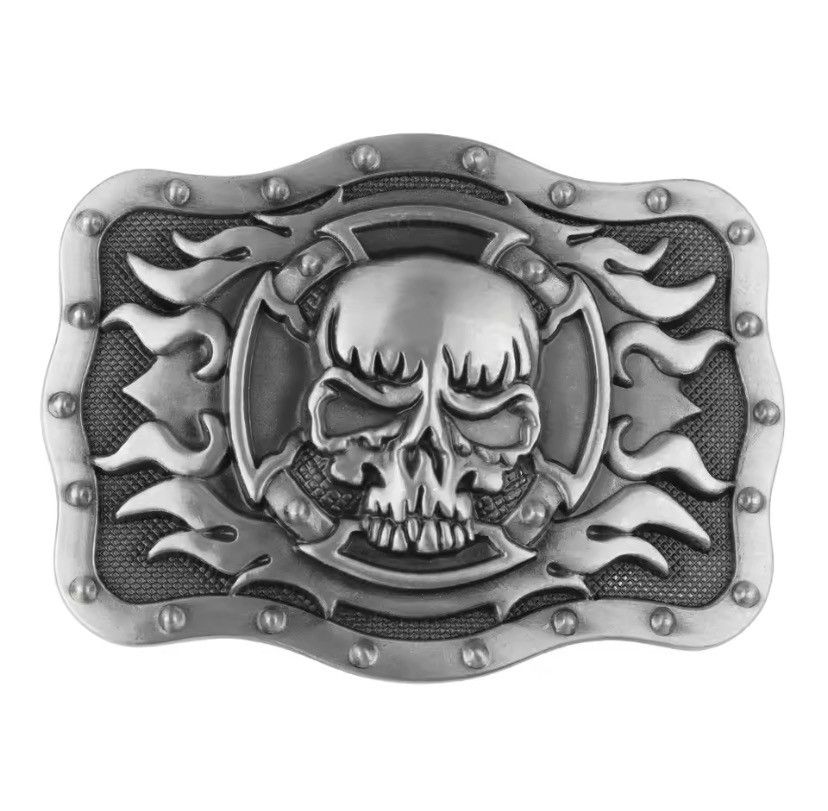 Other Square Skull Belt Buckle Size ONE SIZE - 1 Thumbnail