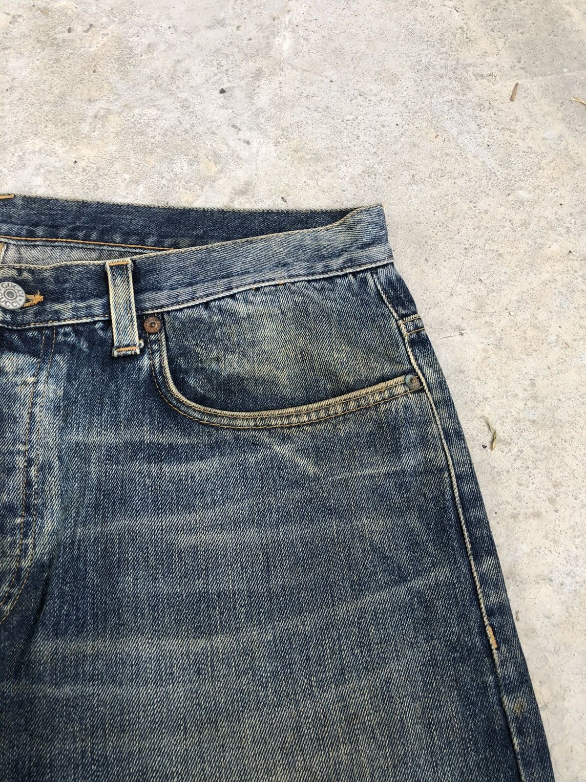 Tom Ford Gucci Embroidered Logo Staright Cut Distressed Denim Size US 34 / EU 50 - 15 Thumbnail