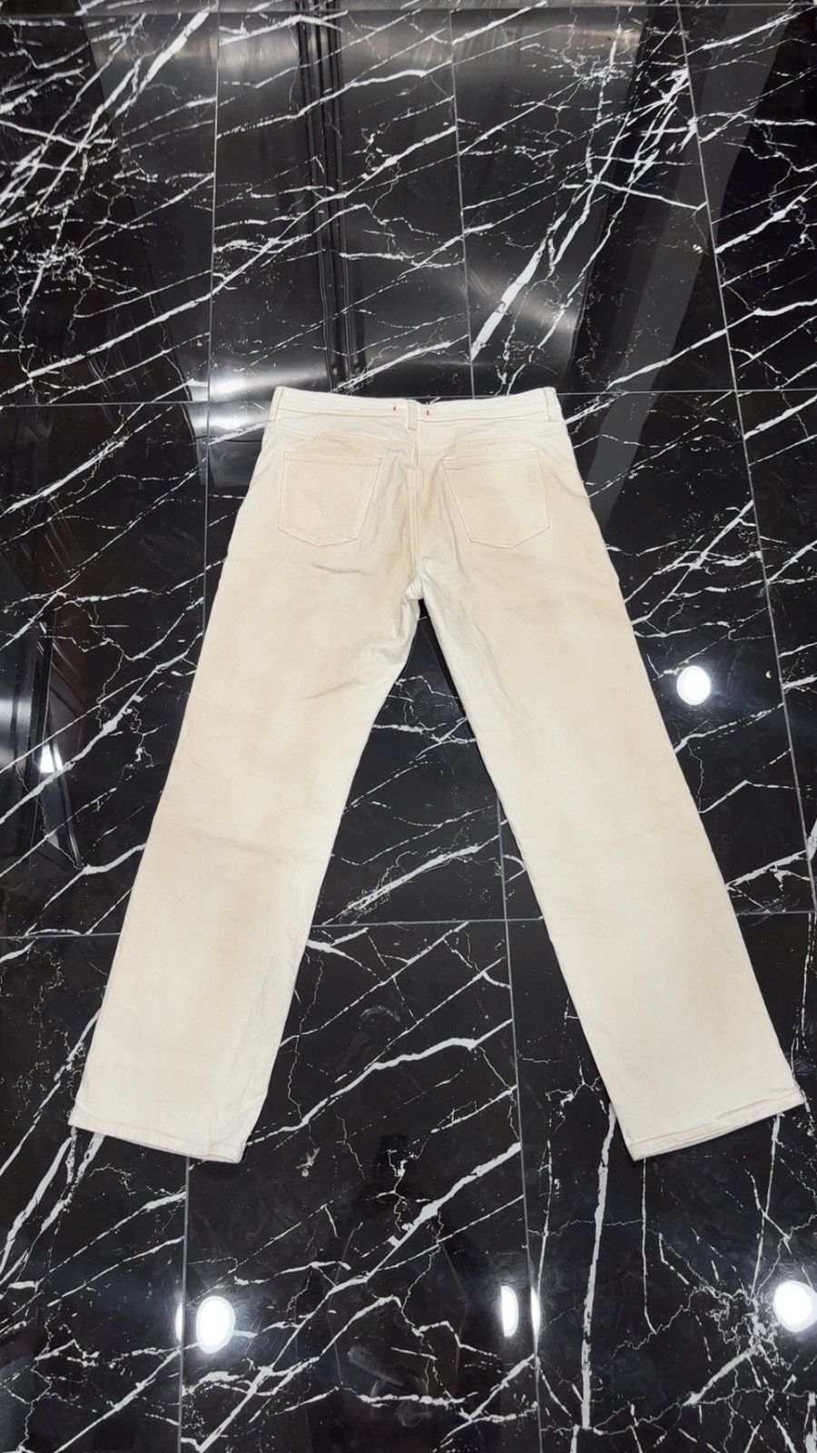 Zara Zara Cream Straight Cut Jeans Size US 40 / EU 56 - 2 Thumbnail