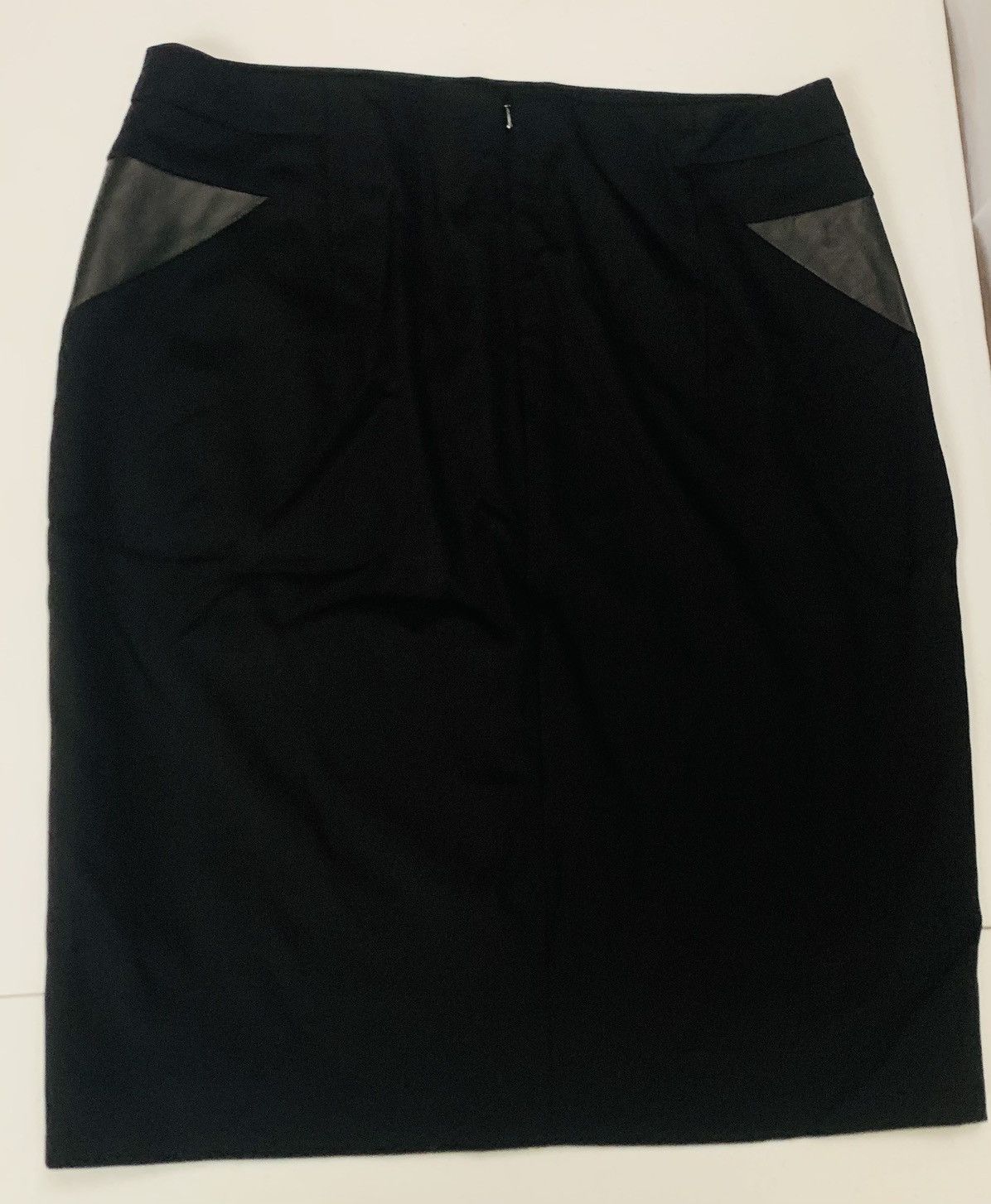 The Kooples The Kooples Black Wool Lambskin Panel Kangaroo Pocket 42 FR Size 30" / US 8 / IT 44 - 3 Thumbnail