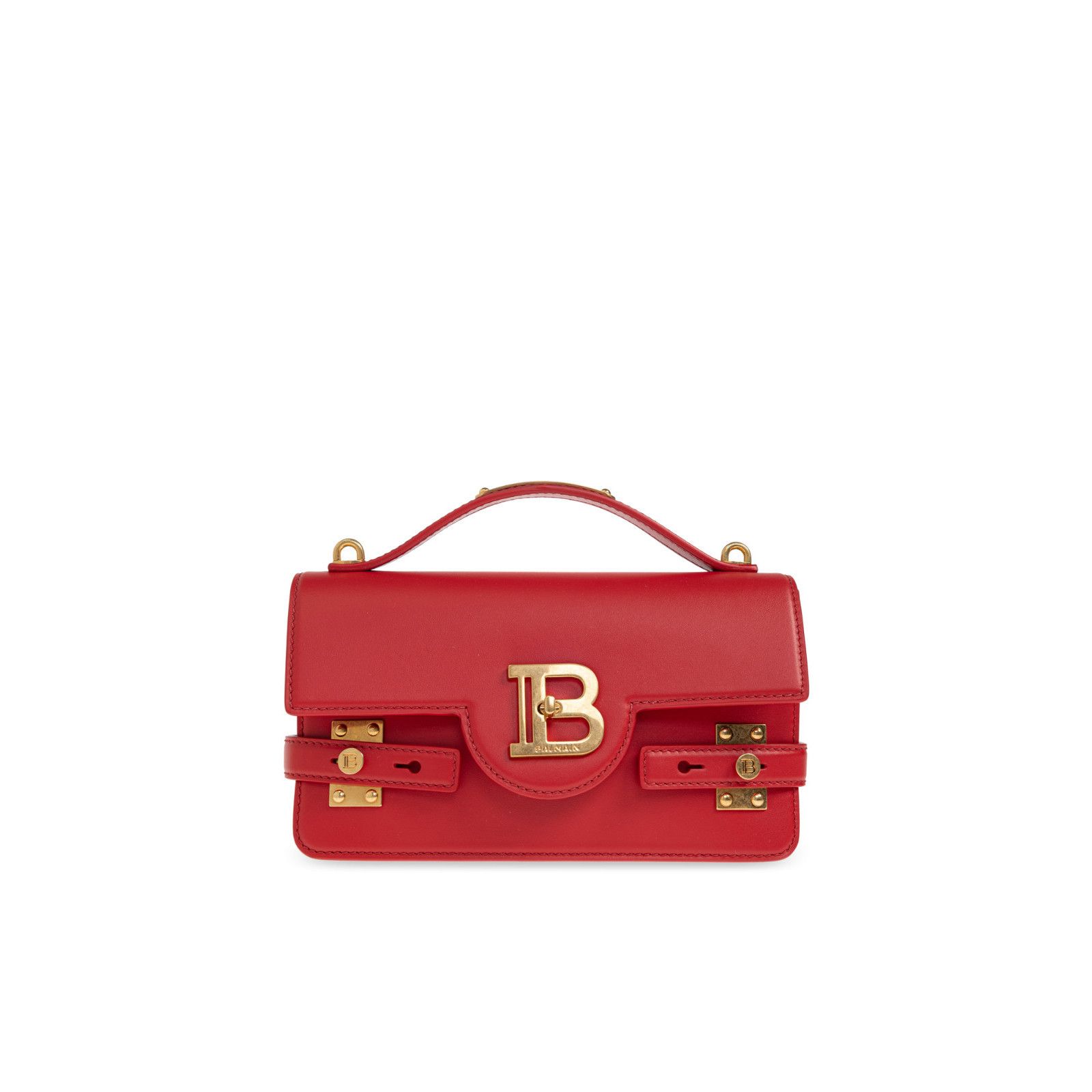 Balmain BALMAIN B-Buzz 24 Red Leather Shoulder Bag New Size ONE SIZE - 1 Thumbnail