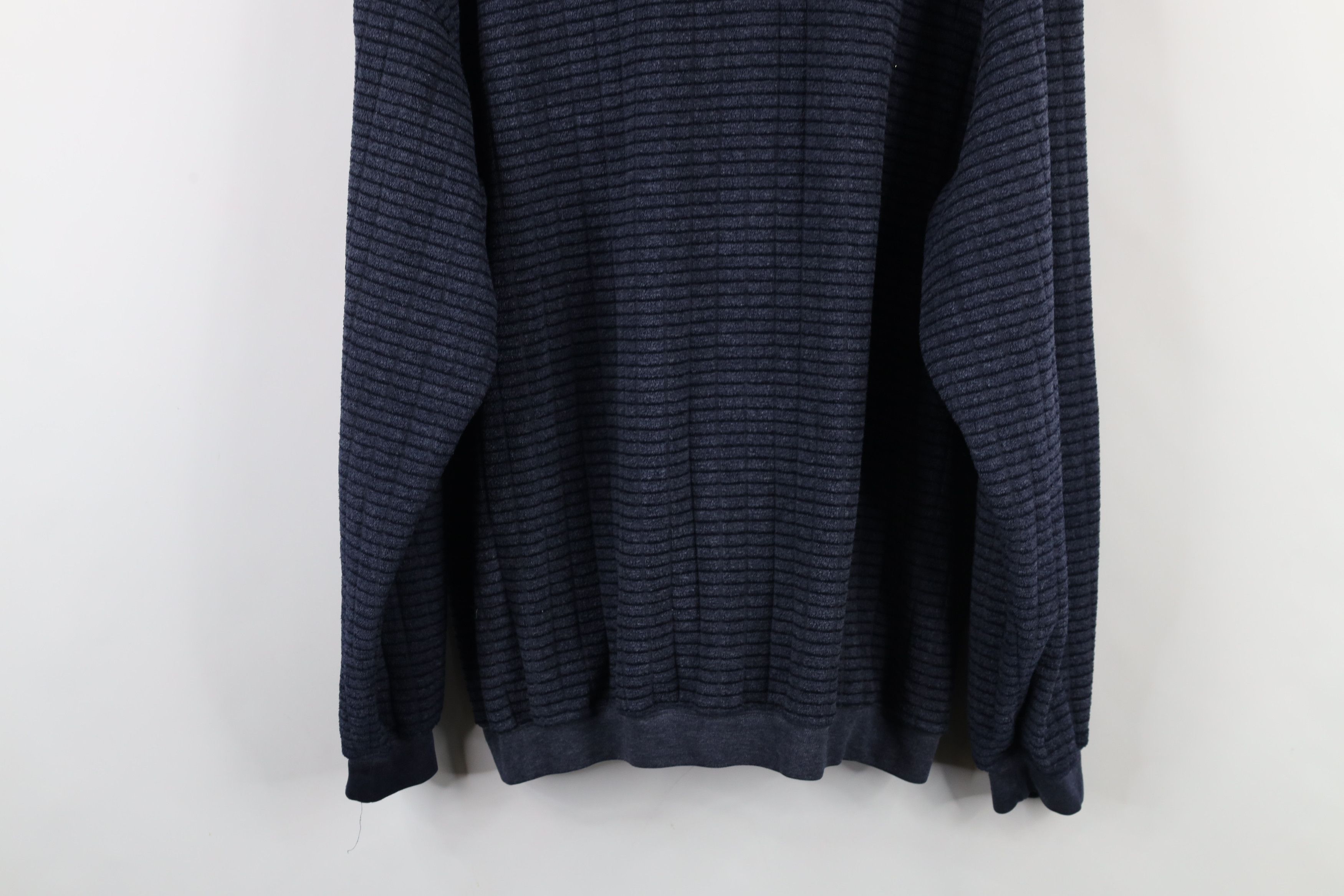 Vintage Vintage 90s Streetwear Textured Fleece Collared Sweatshirt Size US XL / EU 56 / 4 - 12 Thumbnail