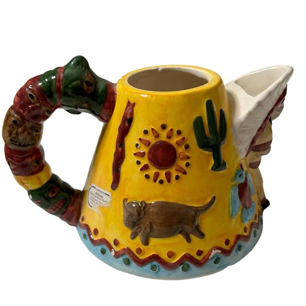 Designer Vintage 1993 Omnibus Ceramic Teepee Tea Pot 22oz Size ONE SIZE - 4 Thumbnail