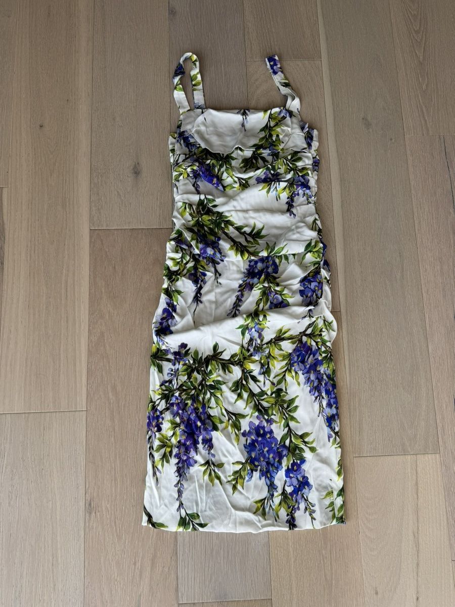 Dolce & Gabbana Dolce & Gabbana Floral Silk Midi Dress Size M / US 6-8 / IT 42-44 - 4 Thumbnail