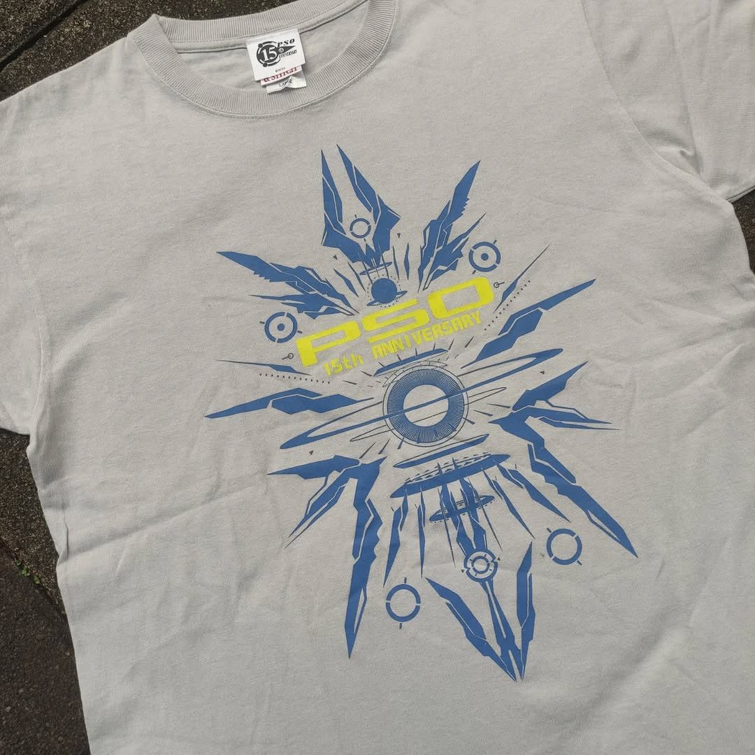 Anime Phantasy Star Online 15th Anniversary 2015 Game Tee Size US L / EU 52-54 / 3 - 2 Thumbnail