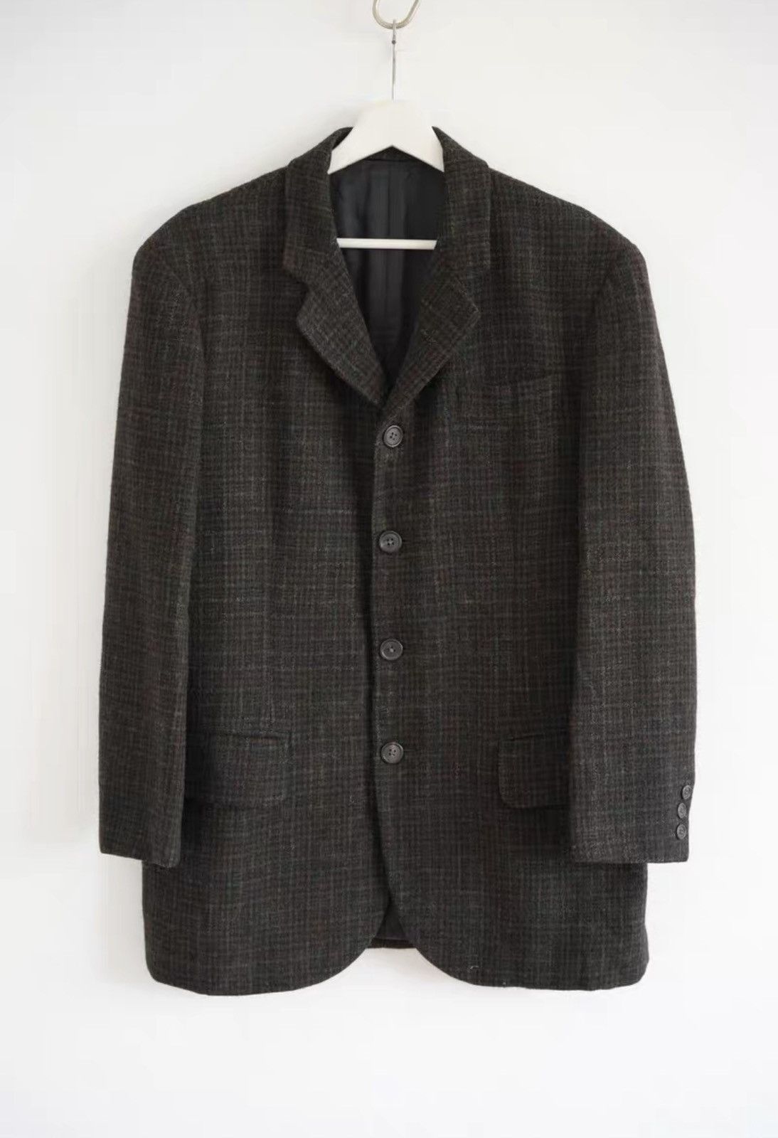 Yohji Yamamoto Yohji Yamamoto 80s Vintage Brown Plaid Blazer K4 Size US M / EU 48-50 / 2 - 1 Thumbnail