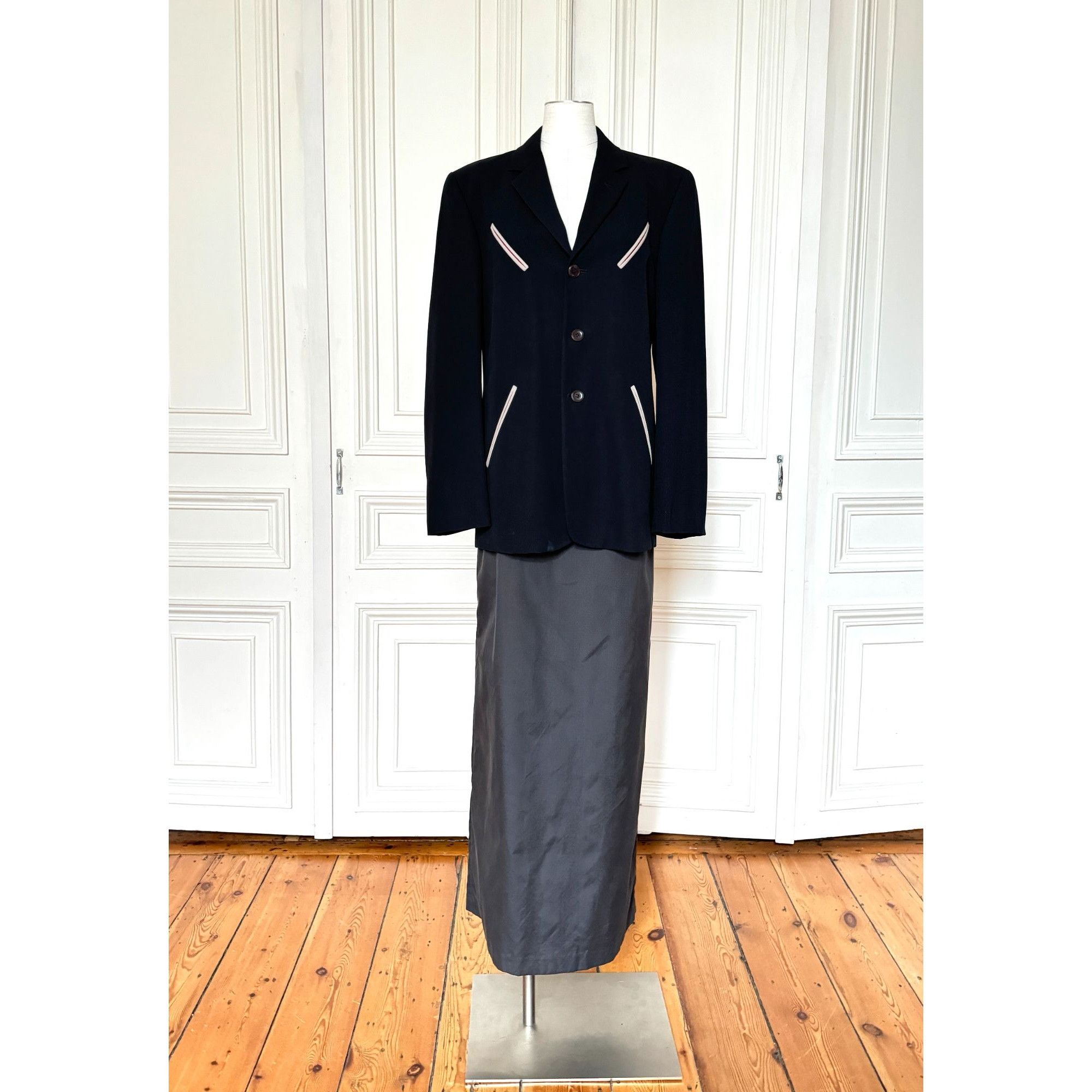 Jean Paul Gaultier Early 2000s Black Wool Blazer Jacket Size 38R - 1 Thumbnail