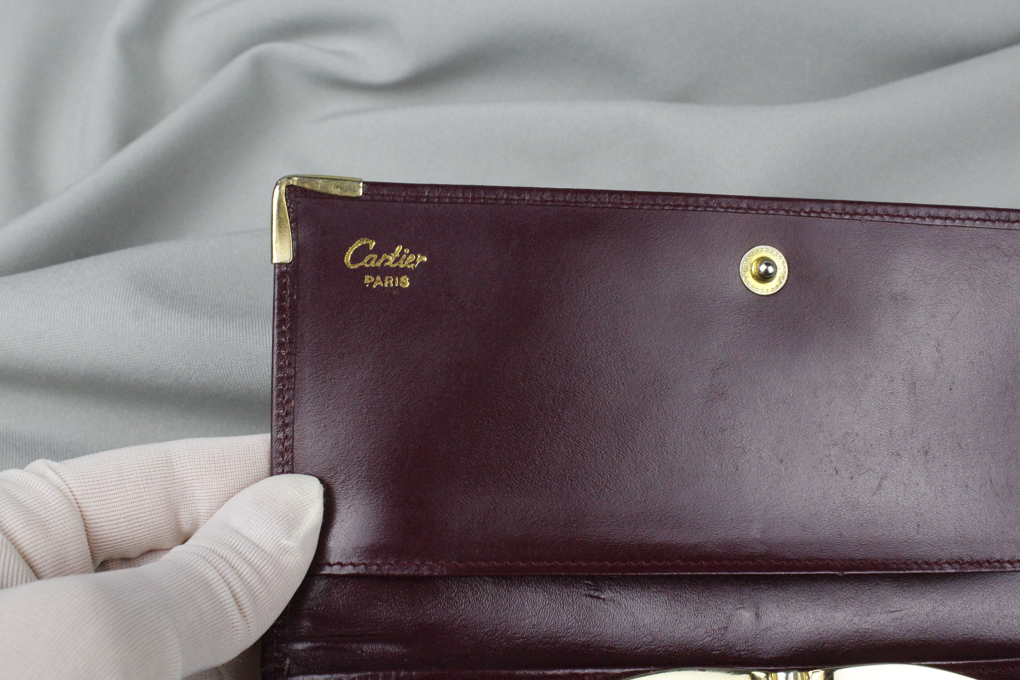 Cartier Vintage Cartier Logo Burgundy Leather Wallet Size ONE SIZE - 5 Thumbnail
