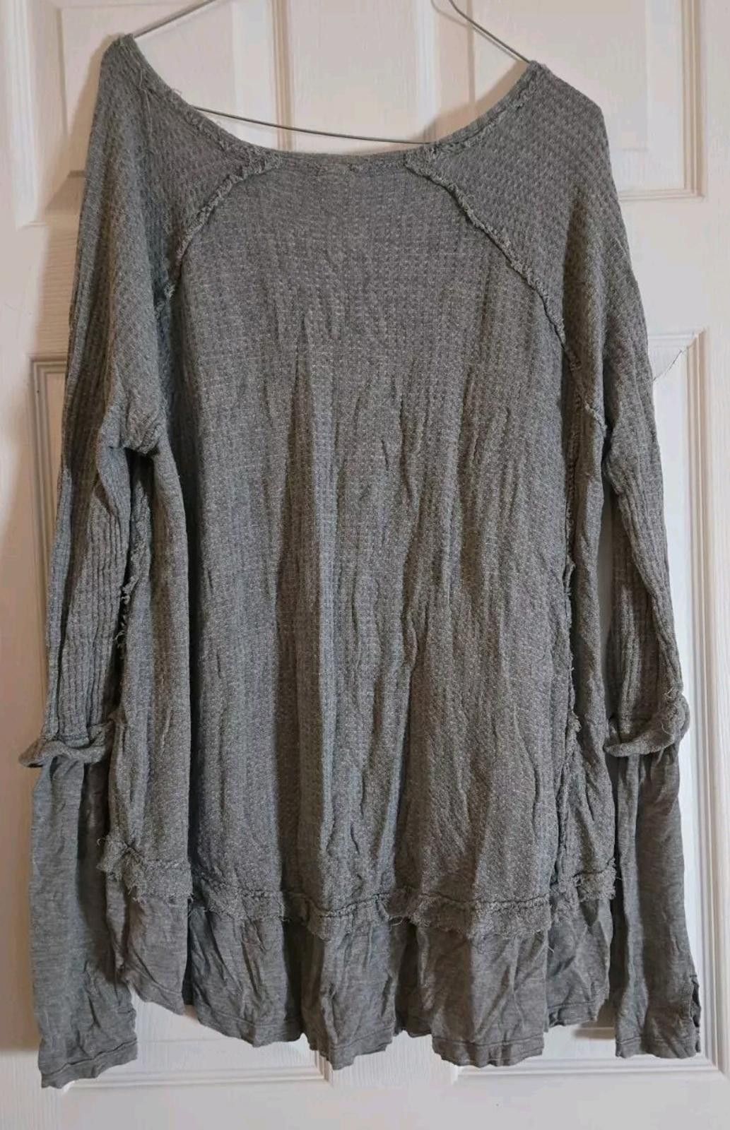 Other We The Free Oversized Long Sleeve Waffle Knit Top Womens Med Size M / US 6-8 / IT 42-44 - 3 Thumbnail
