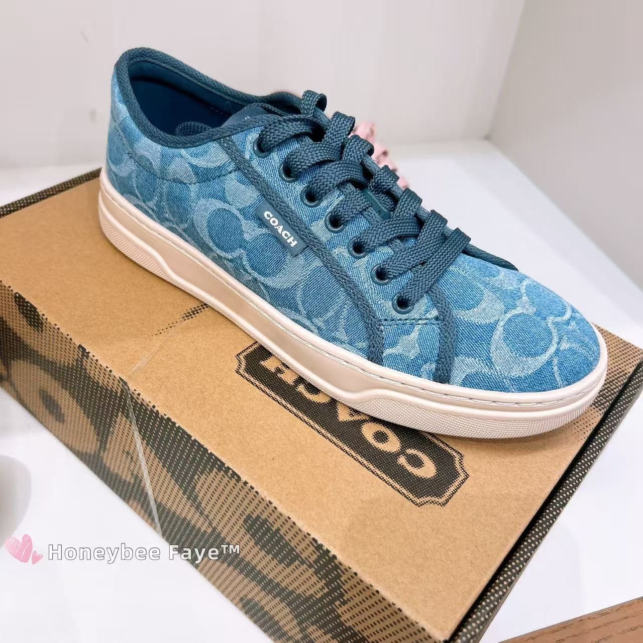 Coach Canvas Sneaker In Signature Denim CDQ99 Size US 8 / IT 38 - 1 Thumbnail