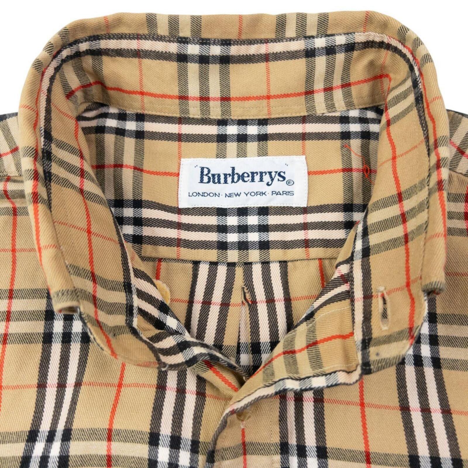 Burberry Vintage Burberry Nova Check Long Sleeve Button Up Shirt XL Size US XL / EU 56 / 4 - 3 Thumbnail