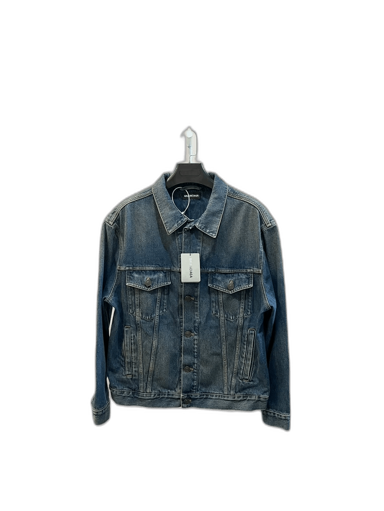Balenciaga Balenciaga denim jacket with back logo Size US L / EU 52-54 / 3 - 1 Thumbnail