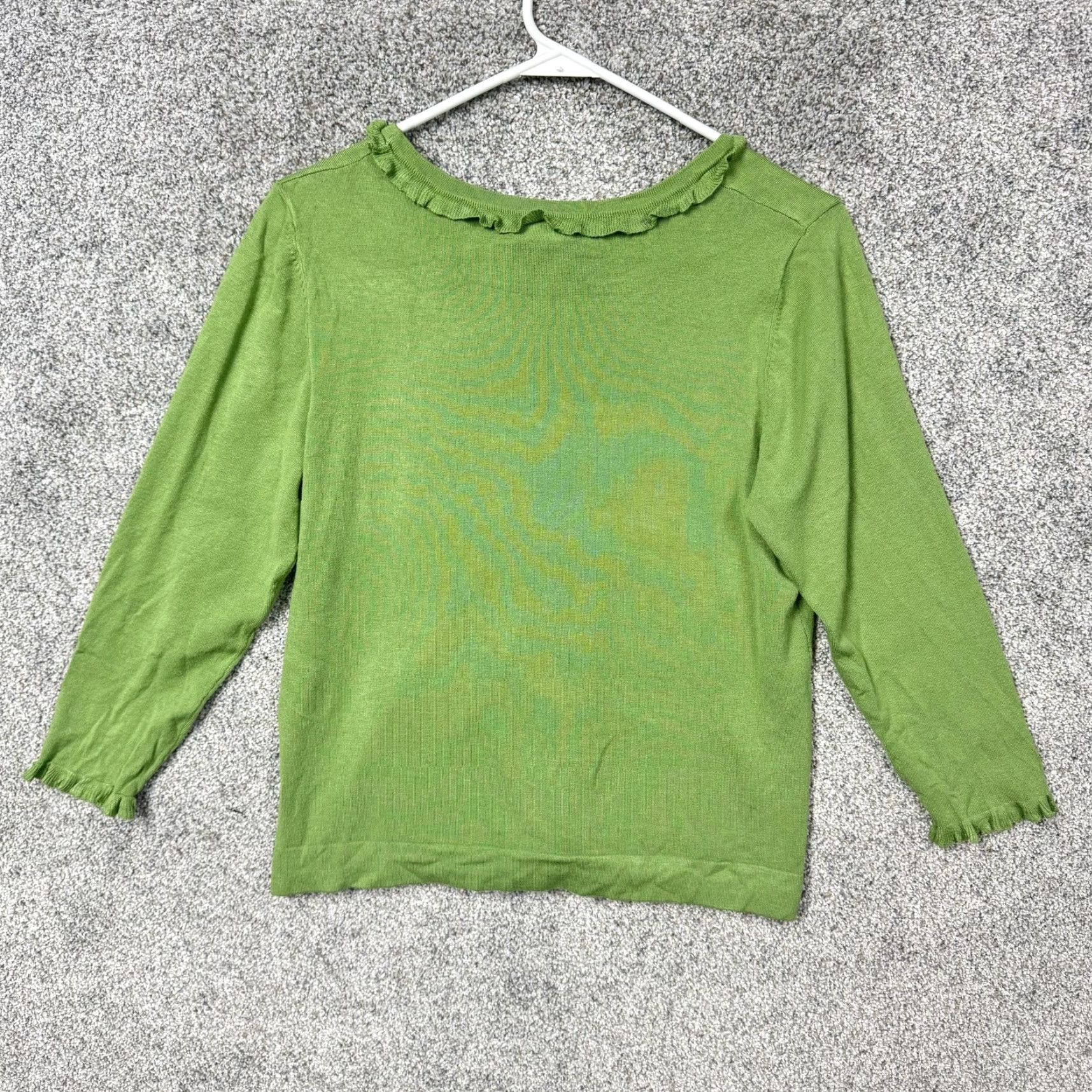 George Forest Fairy Cardigan M Ruffle Layering Coconut Girl Librarian Chic Indie Sleaze Size M / US 6-8 / IT 42-44 - 7 Thumbnail