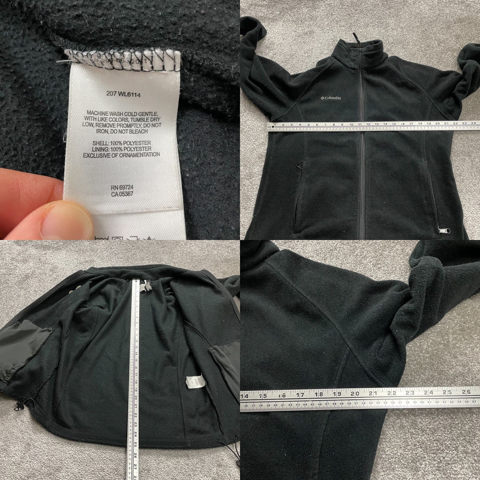 Vintage Columbia Jacket Womens Large Black Full Zip Pockets Fleece Outdoor Hiking Ladies Size L / US 10 / IT 46 - 8 Thumbnail