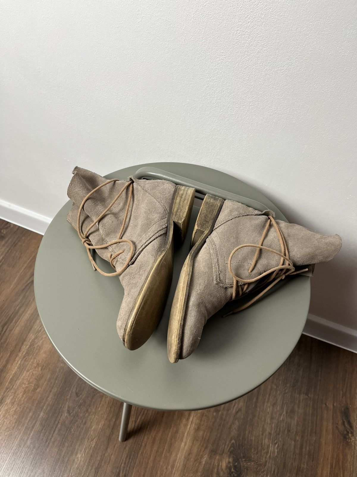 Japanese Brand × Vintage Avant-Garde Women’s Suede Ankle Boots in Minimalist Beige Size US 7 / IT 37 - 5 Thumbnail