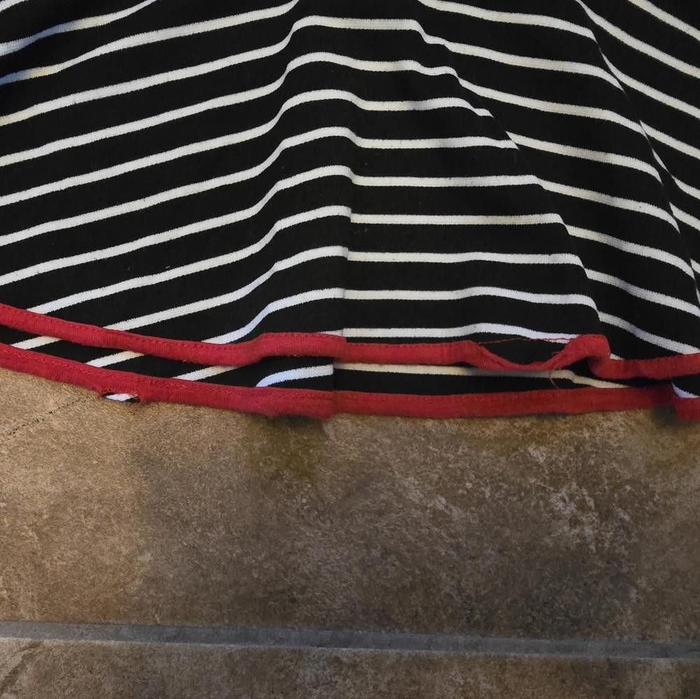 Designer Black White Striped CS Babydoll Tank Size XL / US 12-14 / IT 48-50 - 3 Thumbnail