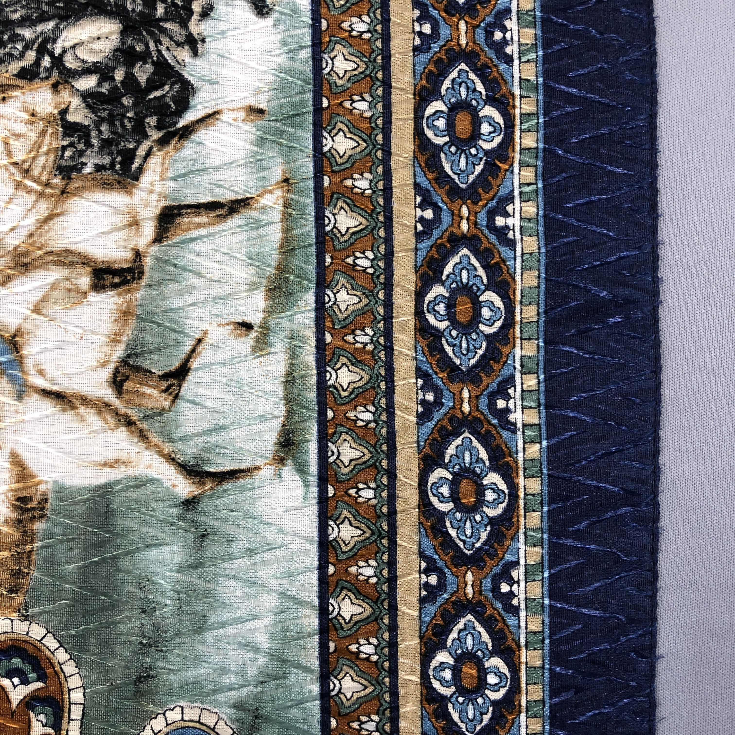 Japanese Brand Vintage Square Scarf Twill Stole Wraps Scarves - GF60039 Size ONE SIZE - 7 Thumbnail
