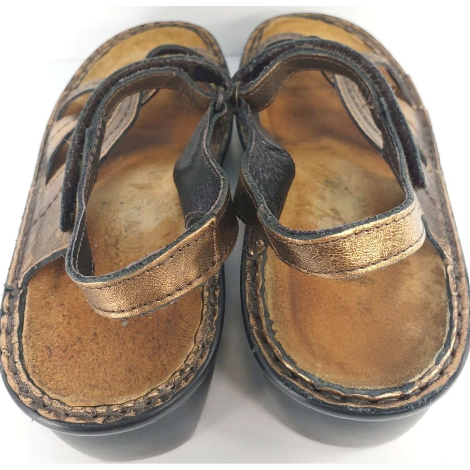 Vintage Naot Sandal Women's 7-7.5M or 38EU Copper Brown Leather Strappy Low Heel Size US 7.5 / IT 37.5 - 6 Thumbnail