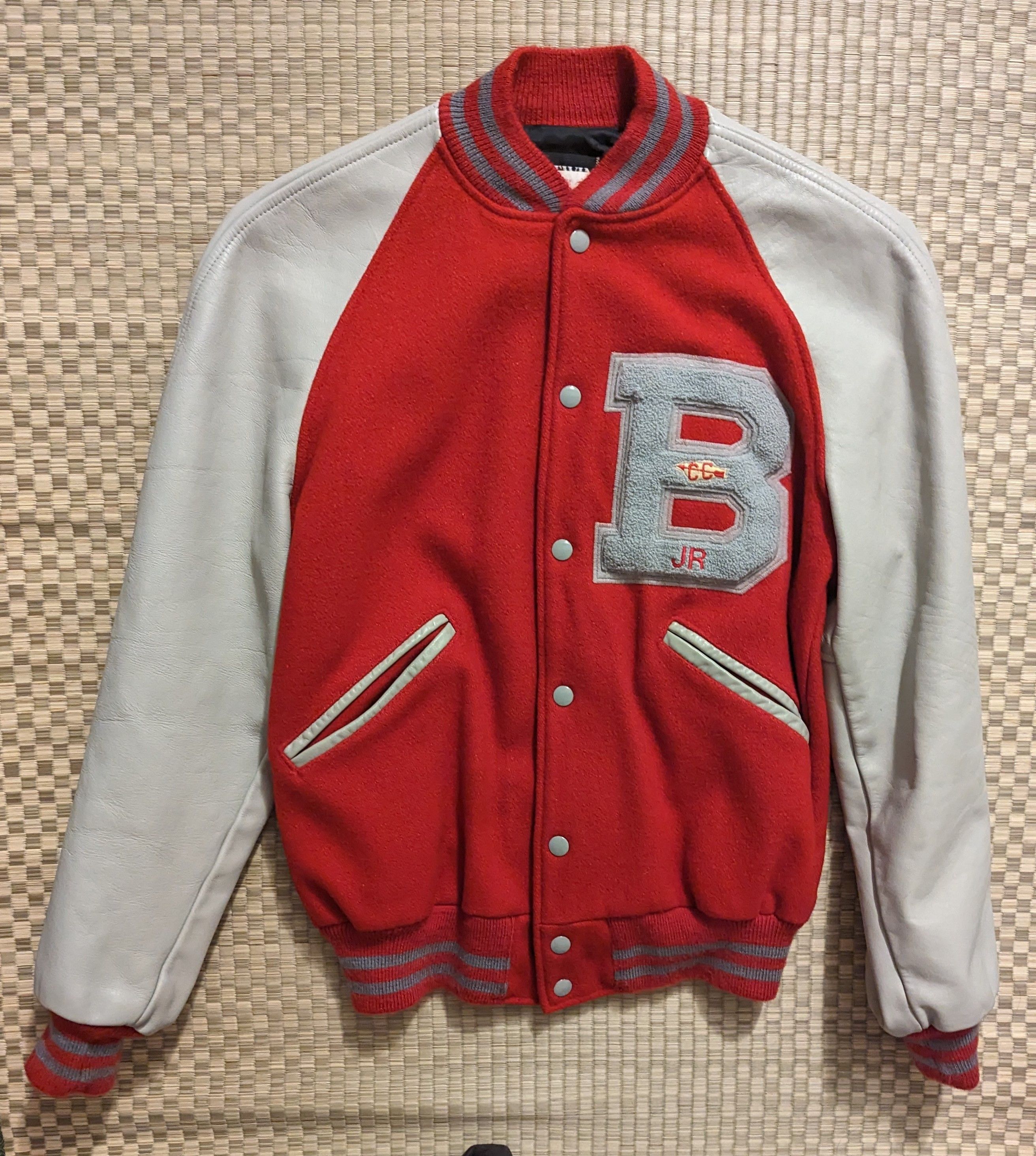 image of Vintage Butwin Baylor Cross Country Varsity Jacket Wool Made In Usa in Red, Men's (Size Small)