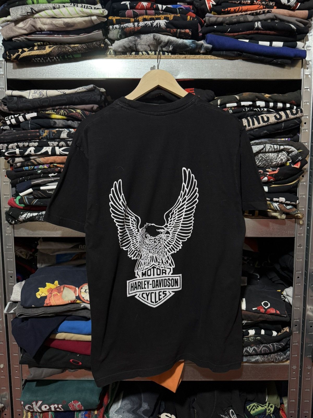 Harley Davidson Vintage 1990s Harley Davidson Am American Legend T-Shirt Y2K Size US XL / EU 56 / 4 - 2 Thumbnail