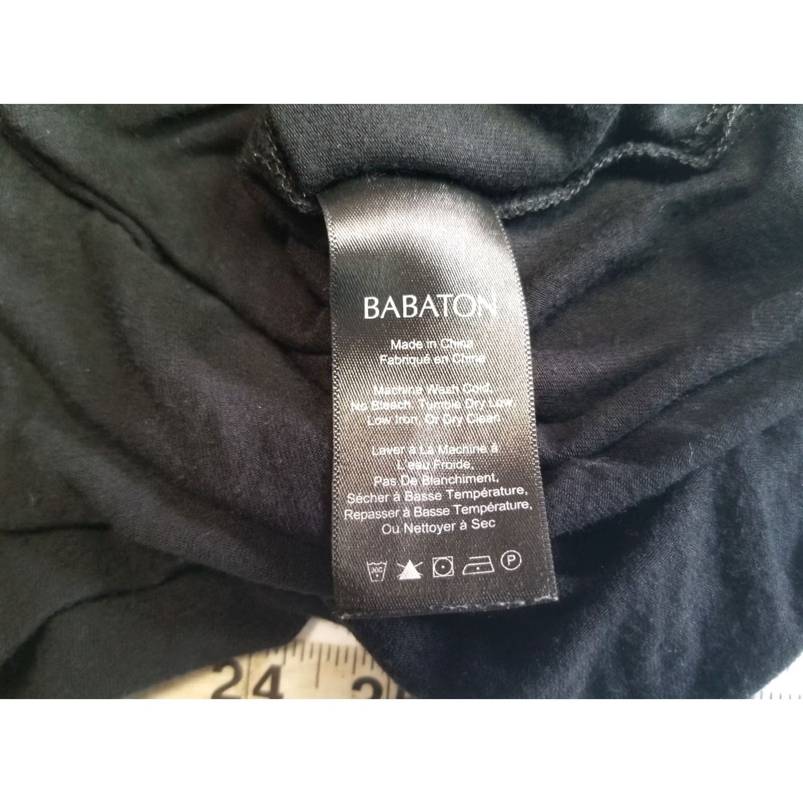 Vintage Babaton Shirt Womens Black Basic Crewneck Long Sleeve Size M Crew Neck Rayon Spandex T-Shirt Babaton Womens Black Scope Size M / US 6-8 / IT 42-44 - 7 Thumbnail