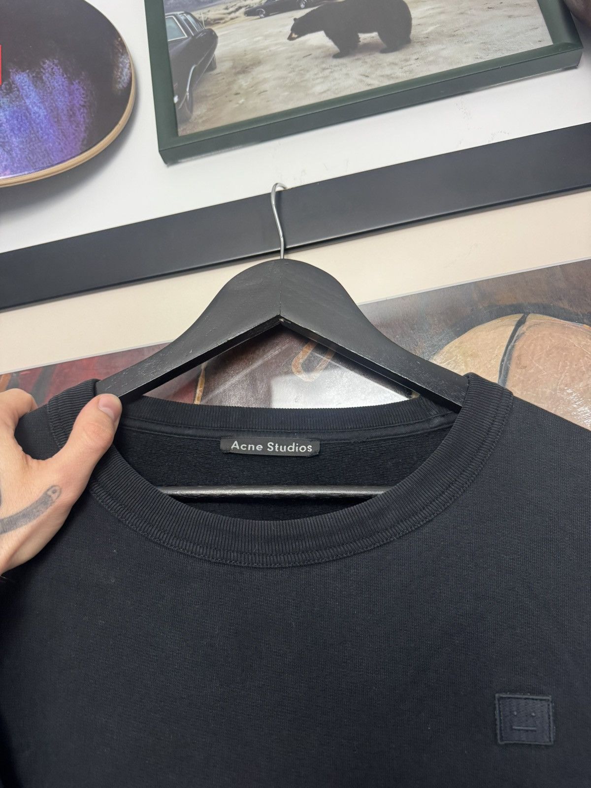 Acne Studios Acne Studio Face Logo Crewneck Boxy Fit Oversize Basic Hype Size US L / EU 52-54 / 3 - 3 Thumbnail