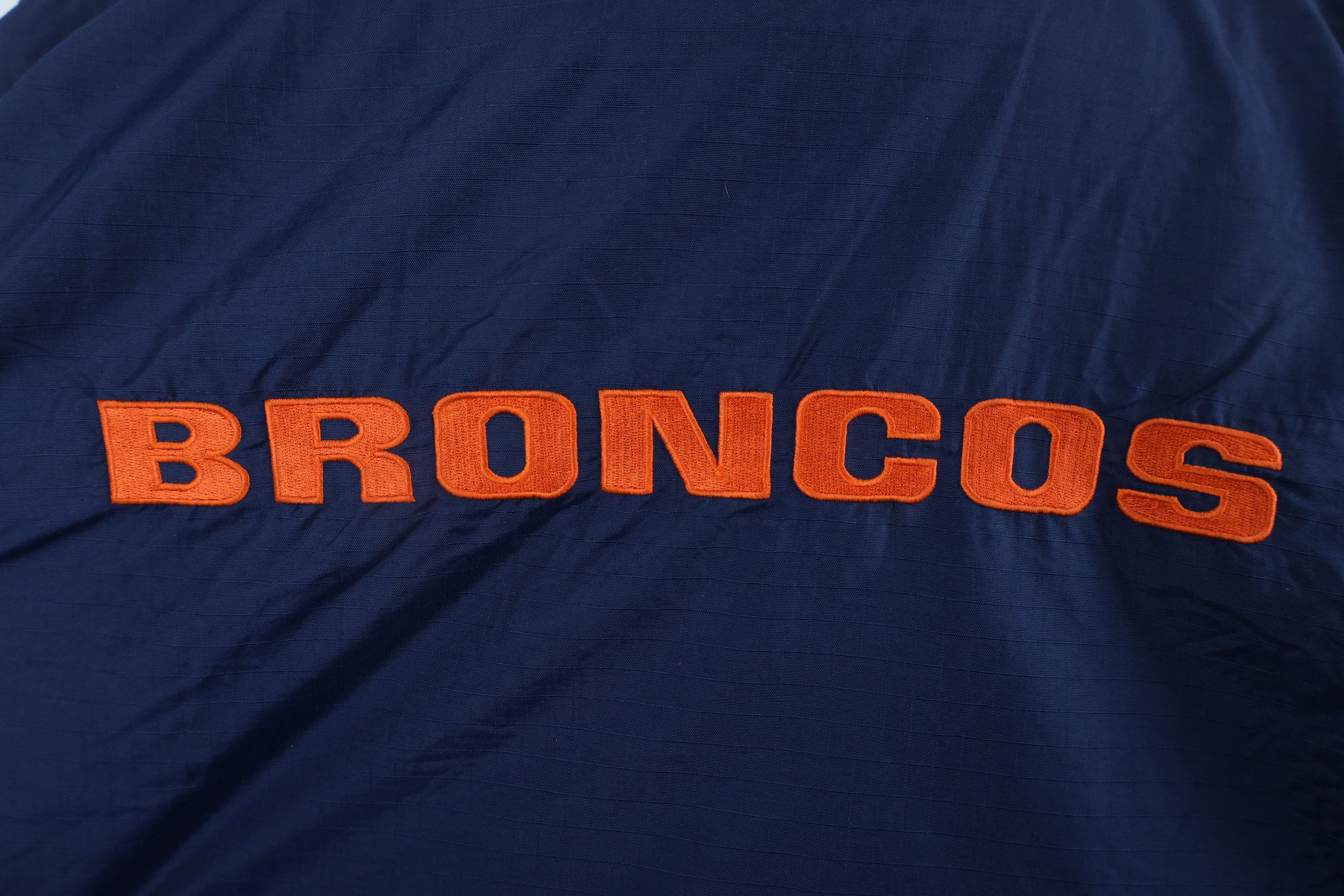 Vintage Vintage 90s Lined Denver Broncos Football Pullover Jacket Size US L / EU 52-54 / 3 - 14 Thumbnail