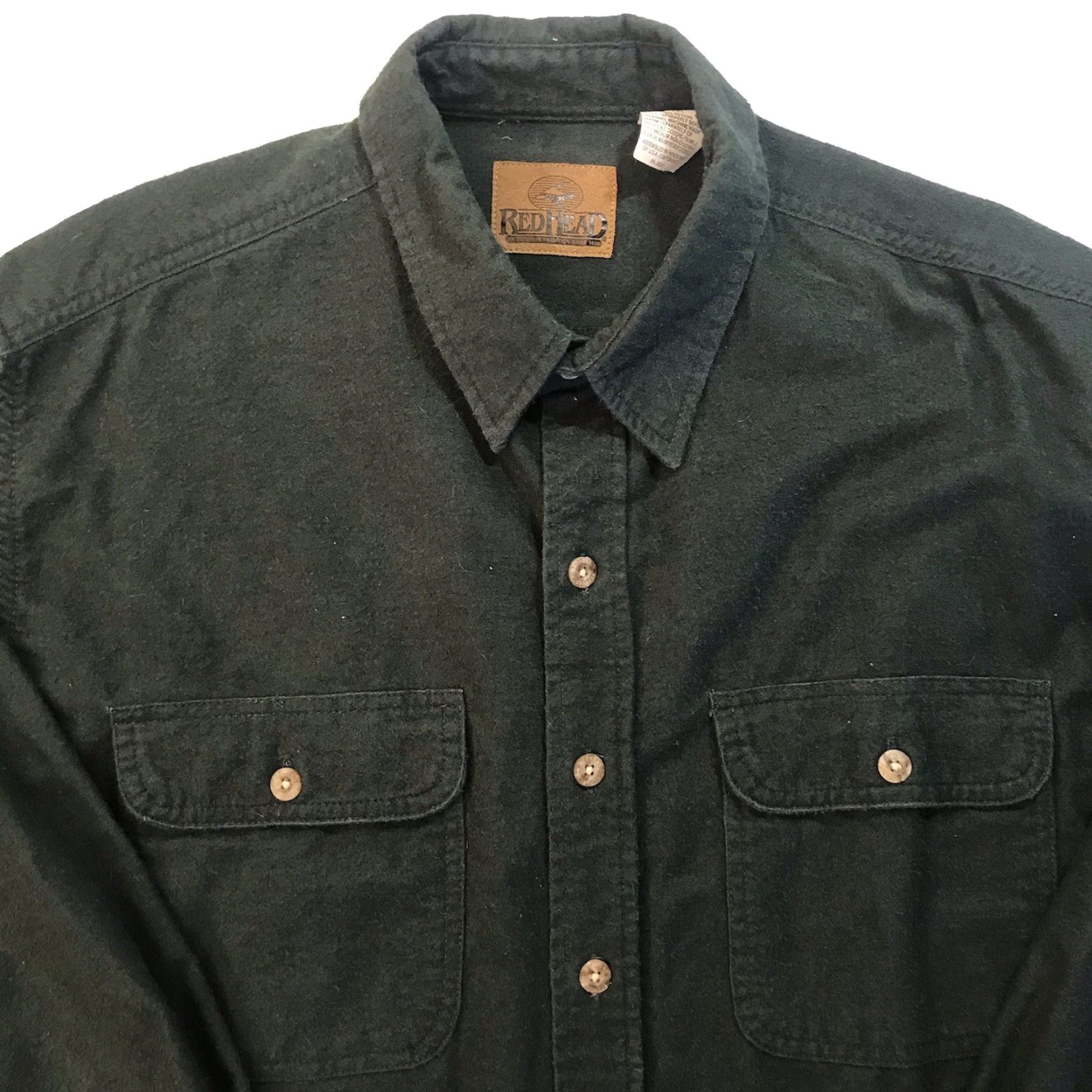 Vintage RedHead Shirt Mens 2XL Green Flannel Button-Up Long Sleeve Cotton Pocketed Outdoor Casual Size US XXL / EU 58 / 5 - 2 Thumbnail