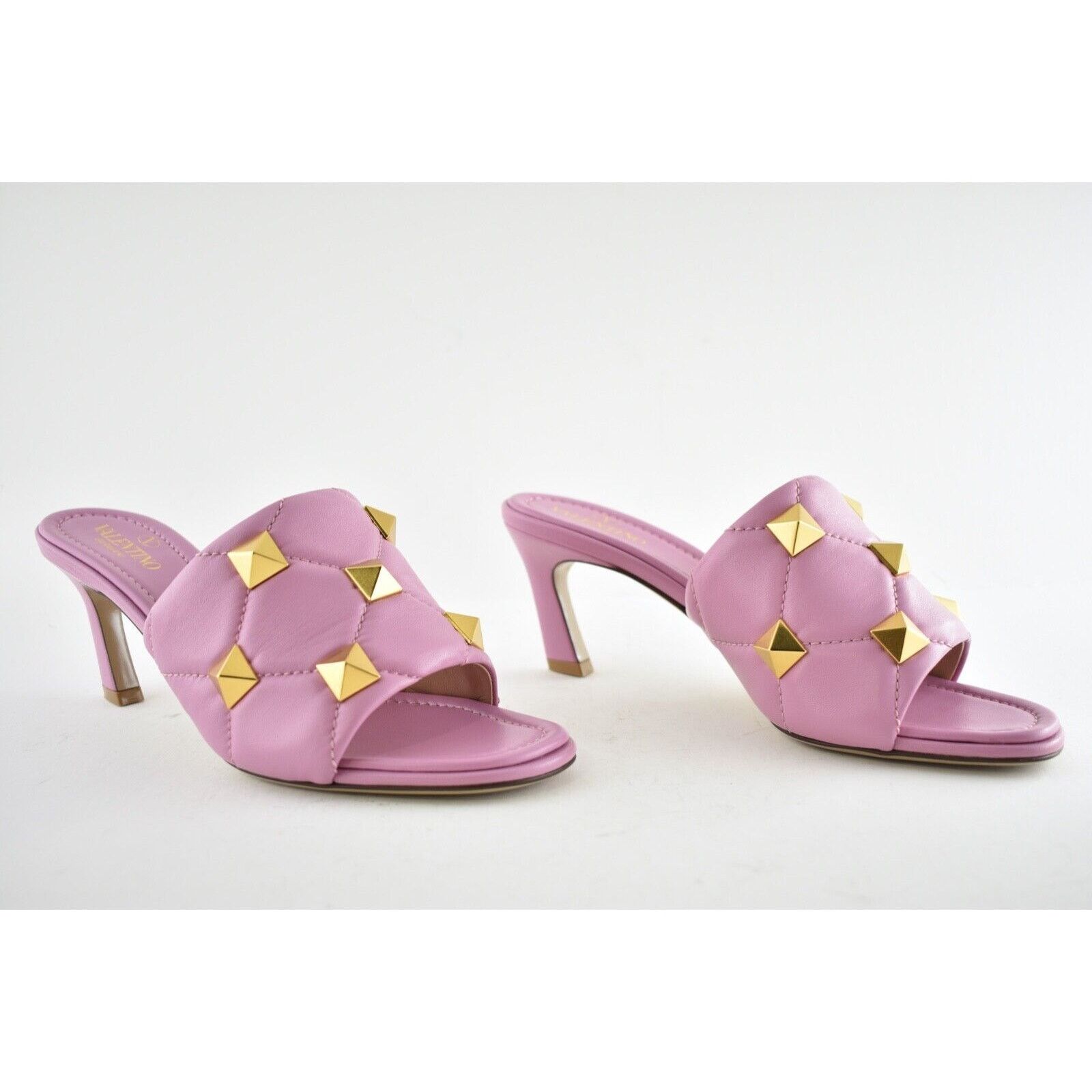 Valentino Rockstud Roman Stud Backless Mule Slide Heel Sandal 38 Size US 8 / IT 38 - 4 Thumbnail