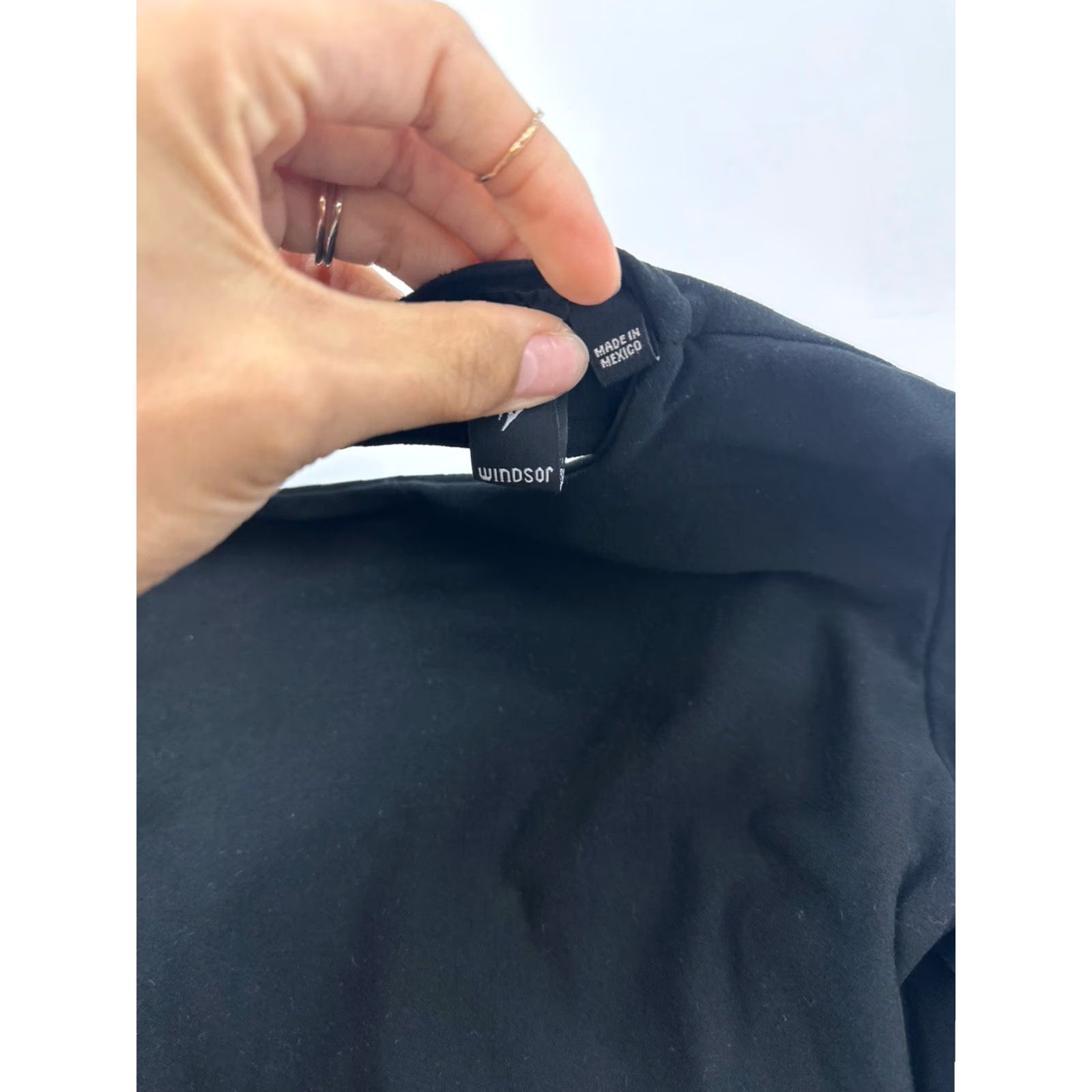 Vintage Windsor Shirt Women’s Small Black Open Back Strappy Tie Shirt Size S / US 4 / IT 40 - 4 Thumbnail