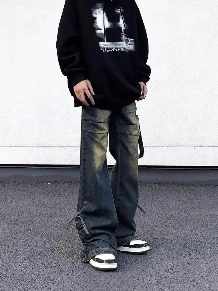 Japanese Brand Retro hip-hop pleated jeans Size US 32 / EU 48 - 3 Thumbnail