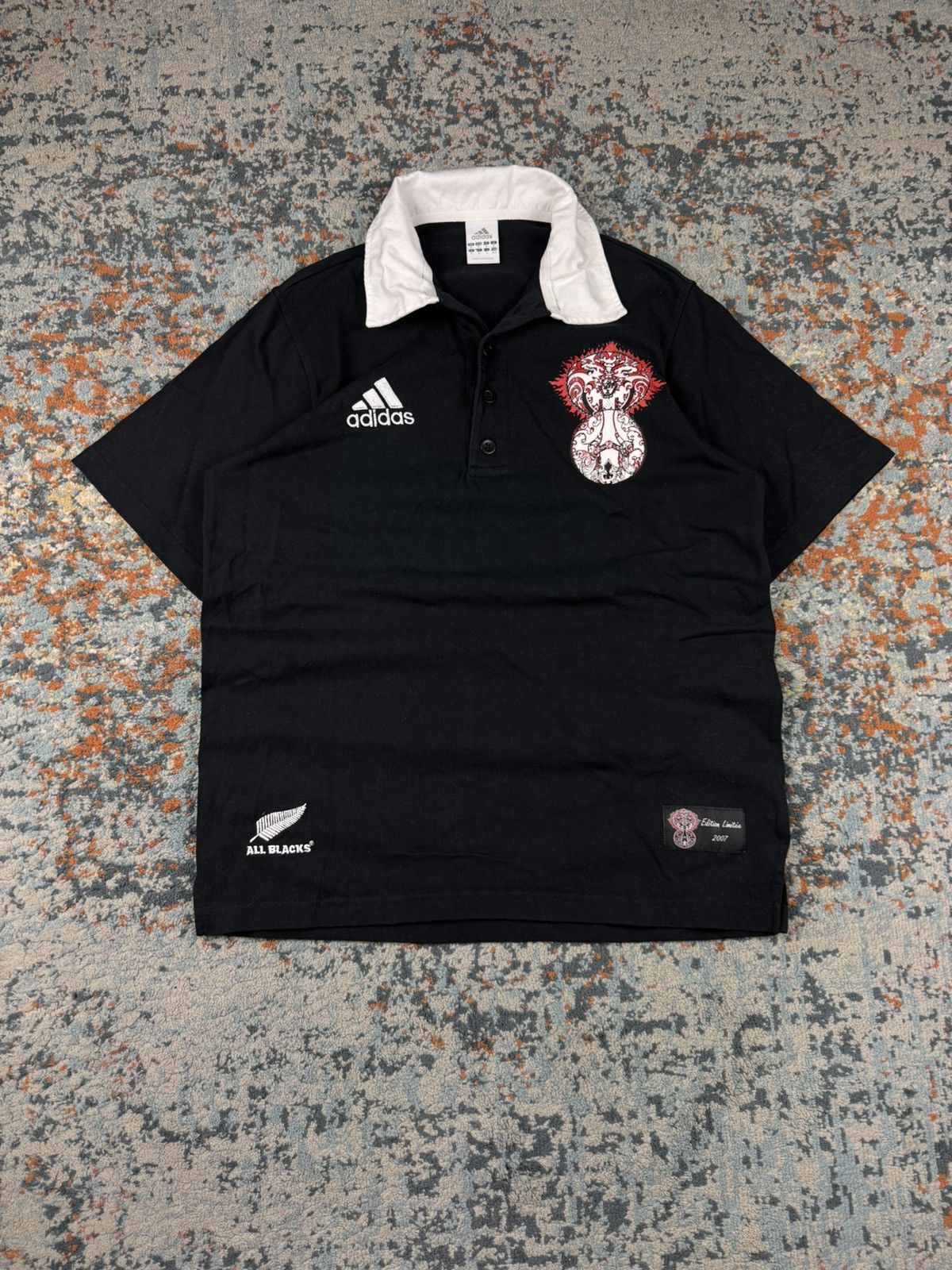 Adidas Vintage 2007 Adidas New Zealand All Blacks rugby shirt polo Size US M / EU 48-50 / 2 - 1 Thumbnail