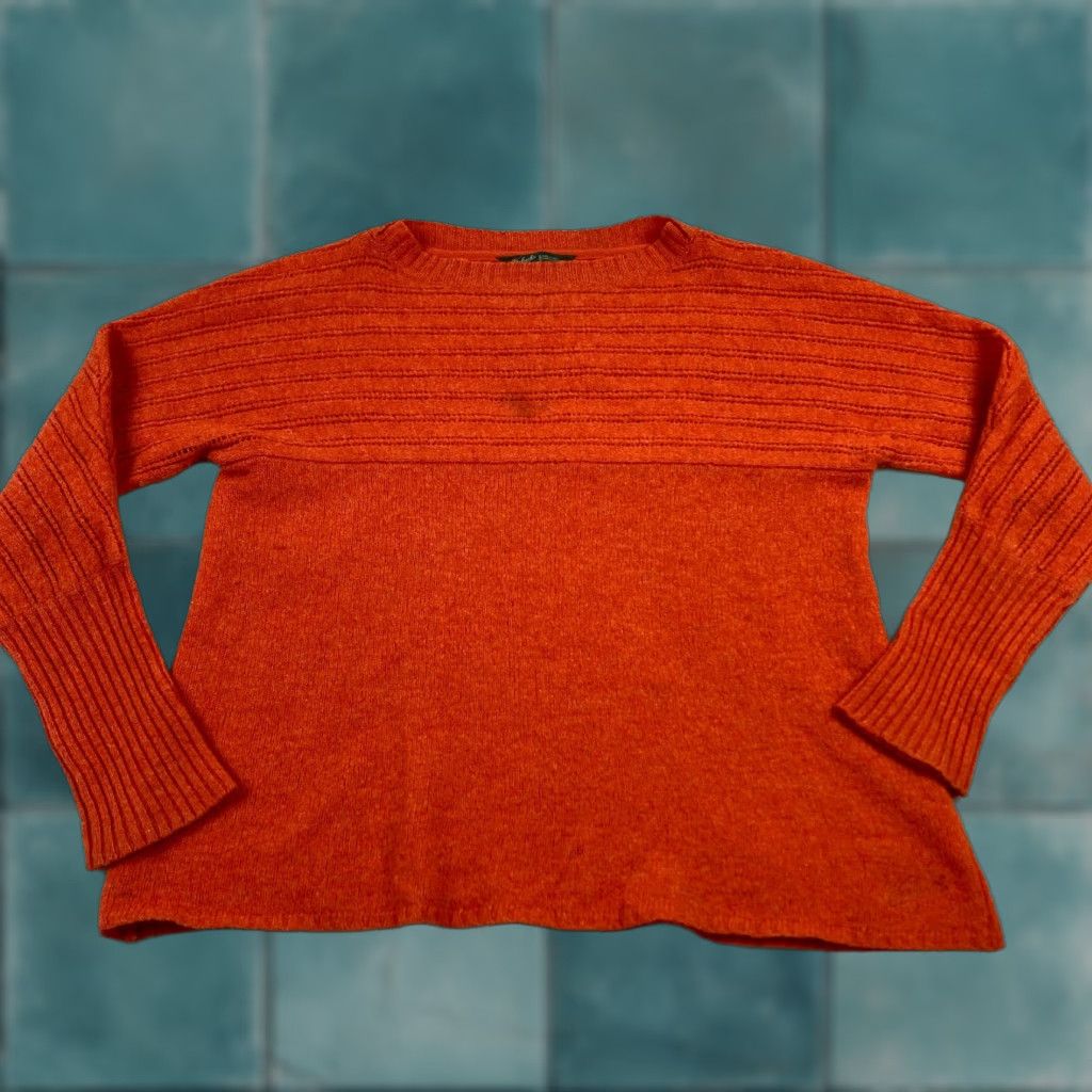 Vintage Woolrich Wool Sweater Women's XL Dark Orange Long Sleeve Square Neck Casual Size XL / US 12-14 / IT 48-50 - 1 Thumbnail